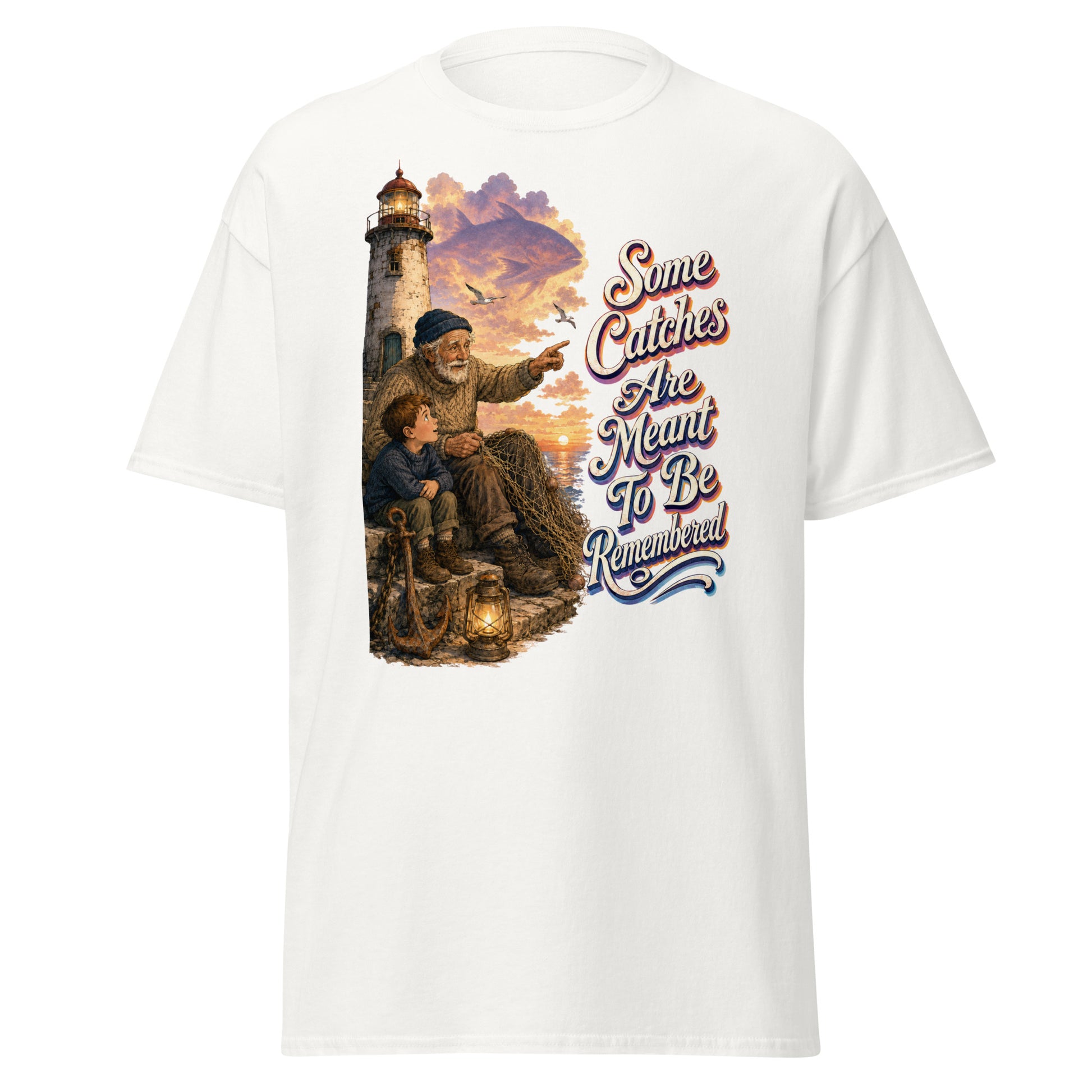 Fishing Lovers | Unisex Classic Tee — Some Catches Are Meant To Be Remembered by printfluence