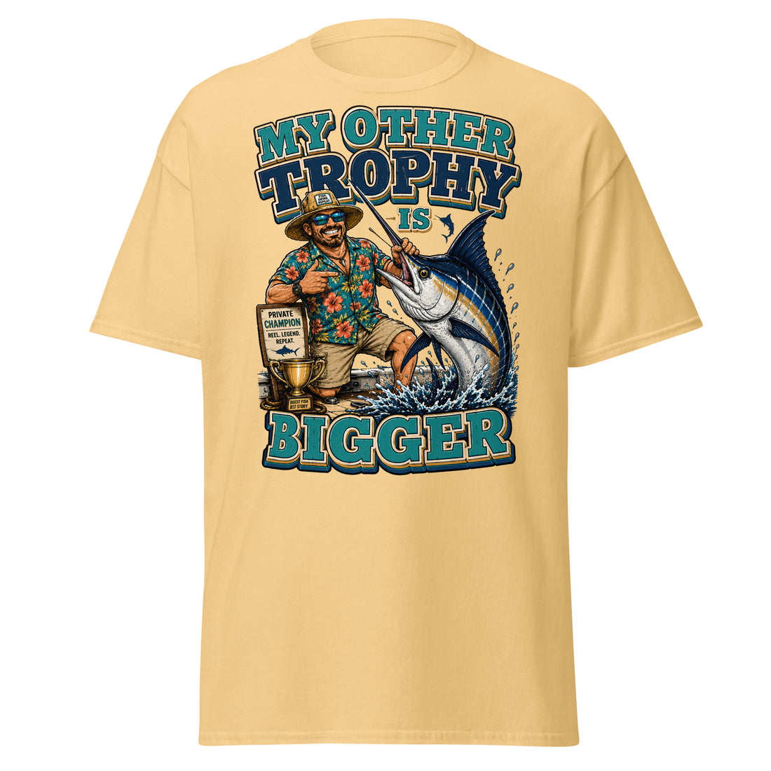 My Other Trophy Is Bigger - Fishing Lovers Unisex Classic Tee by printfluence.net