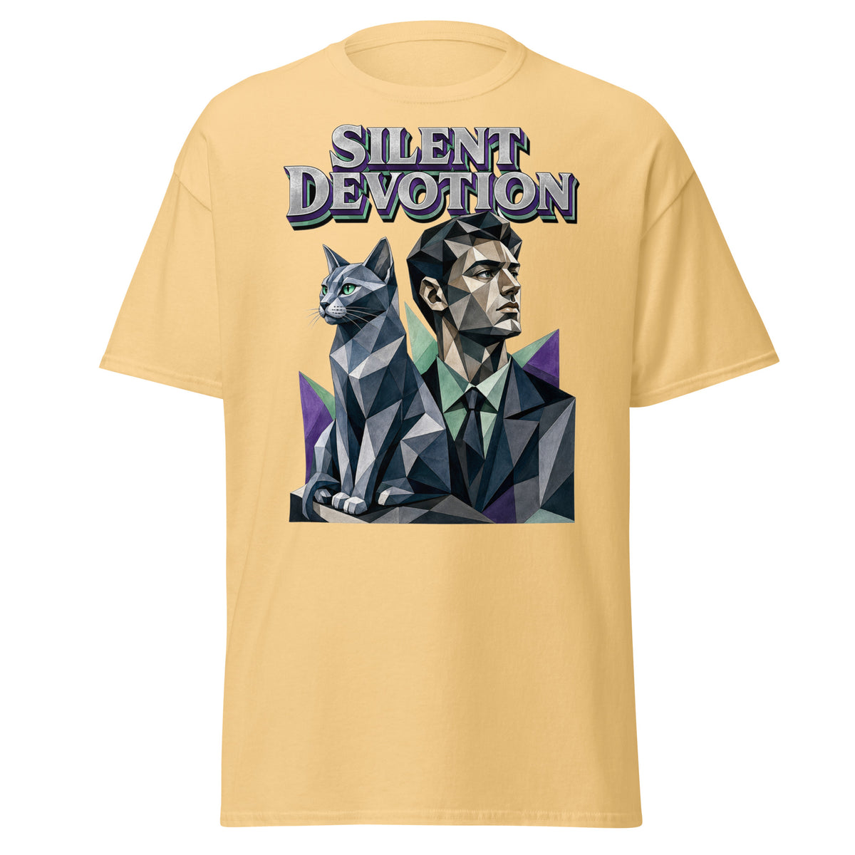 Cat Lovers Unisex Classic Tee Silent Devotion by printfluence.net