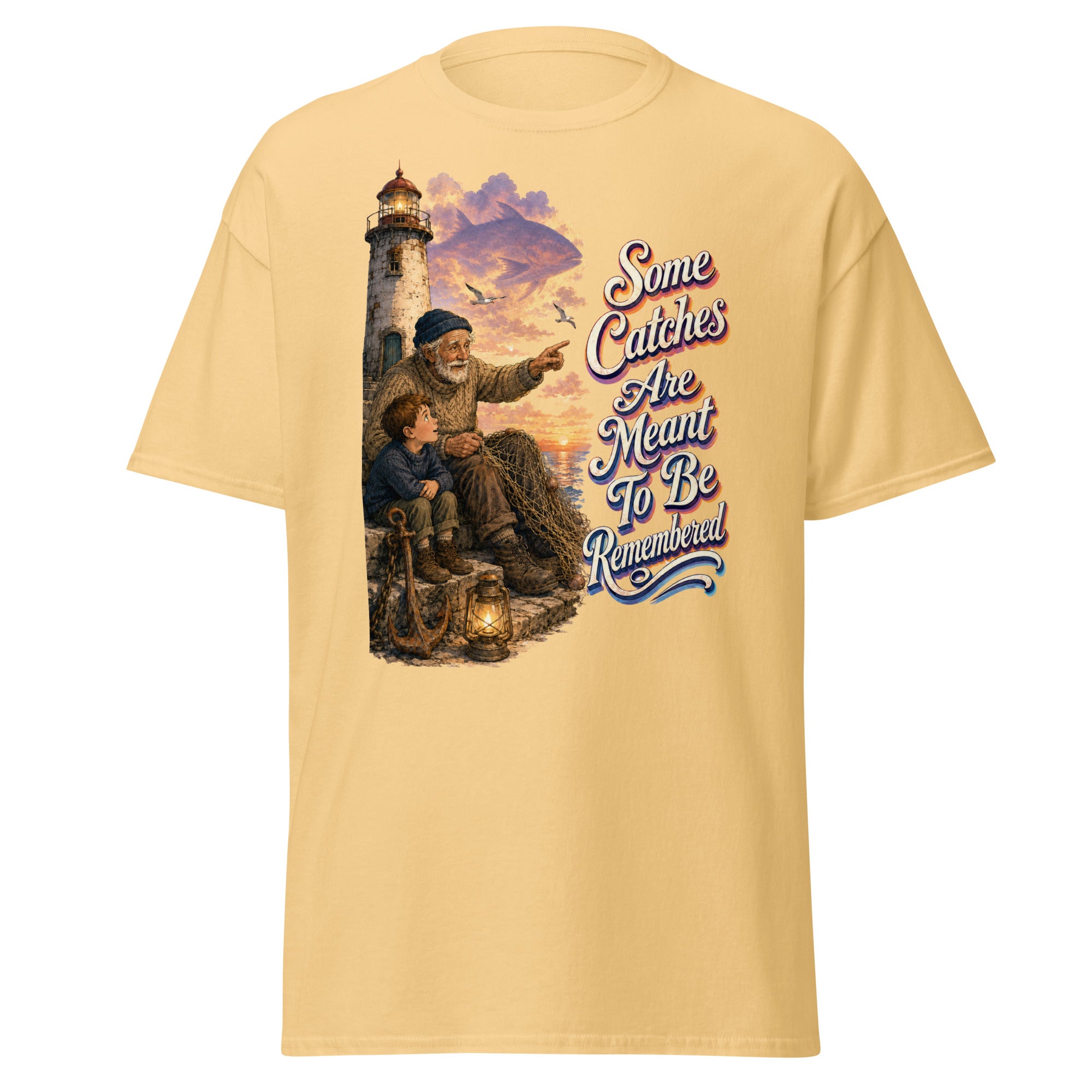 Fishing Lovers | Unisex Classic Tee — Some Catches Are Meant To Be Remembered by printfluence