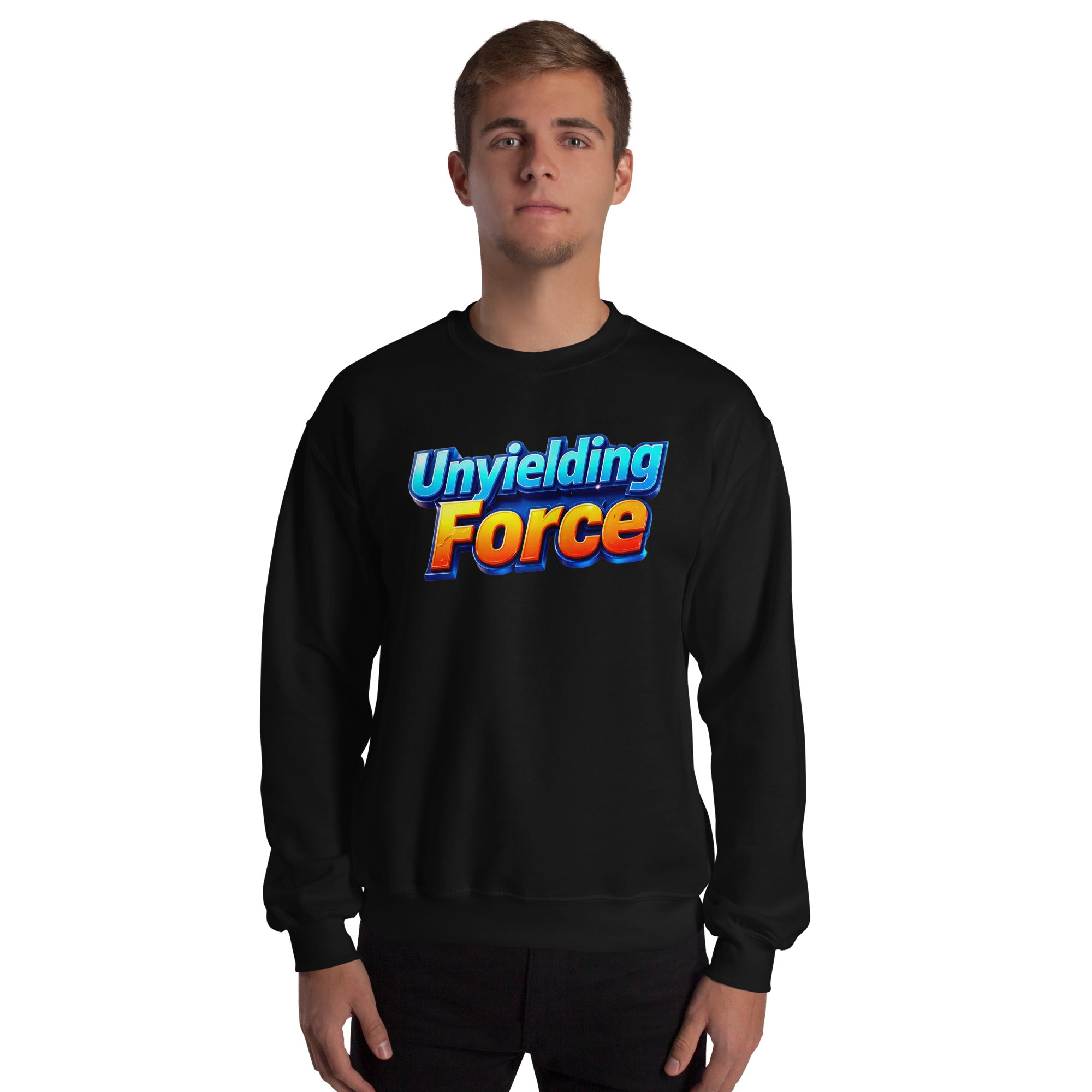 Unisex Sweatshirt - Unyielding Force Unisex Sweatshirt – Pure Power Cozy Grind by printfluence.net