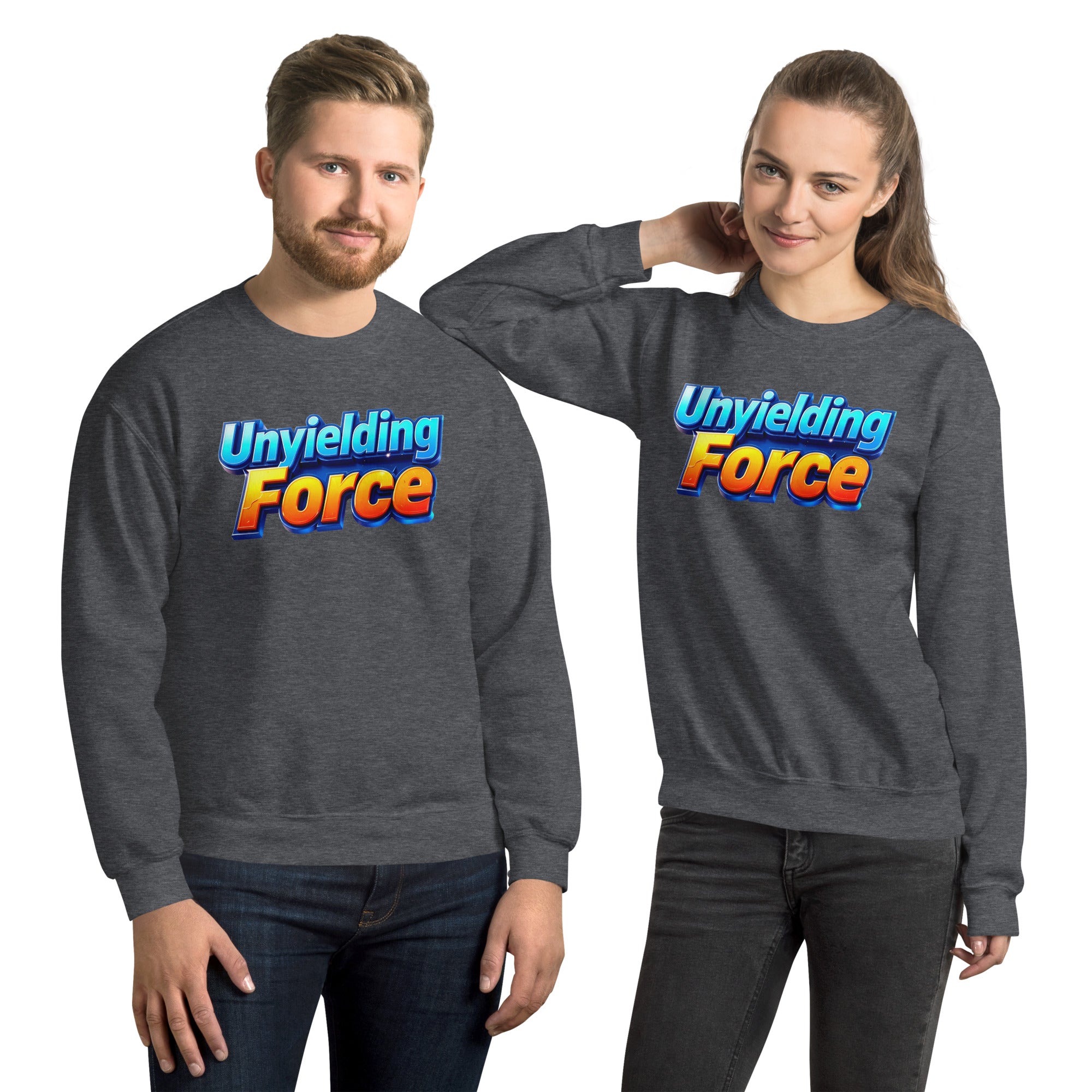 Unisex Sweatshirt - Unyielding Force Unisex Sweatshirt – Pure Power Cozy Grind by printfluence.net