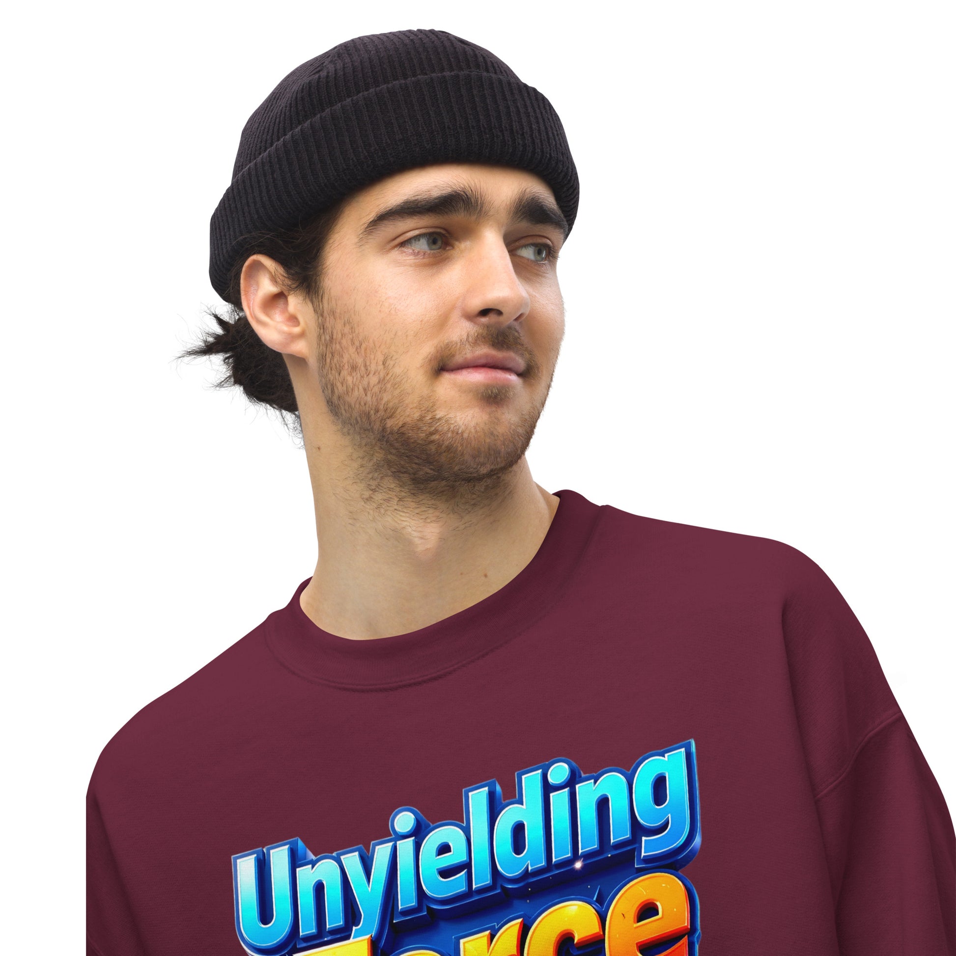 Unisex Sweatshirt - Unyielding Force Unisex Sweatshirt – Pure Power Cozy Grind by printfluence.net