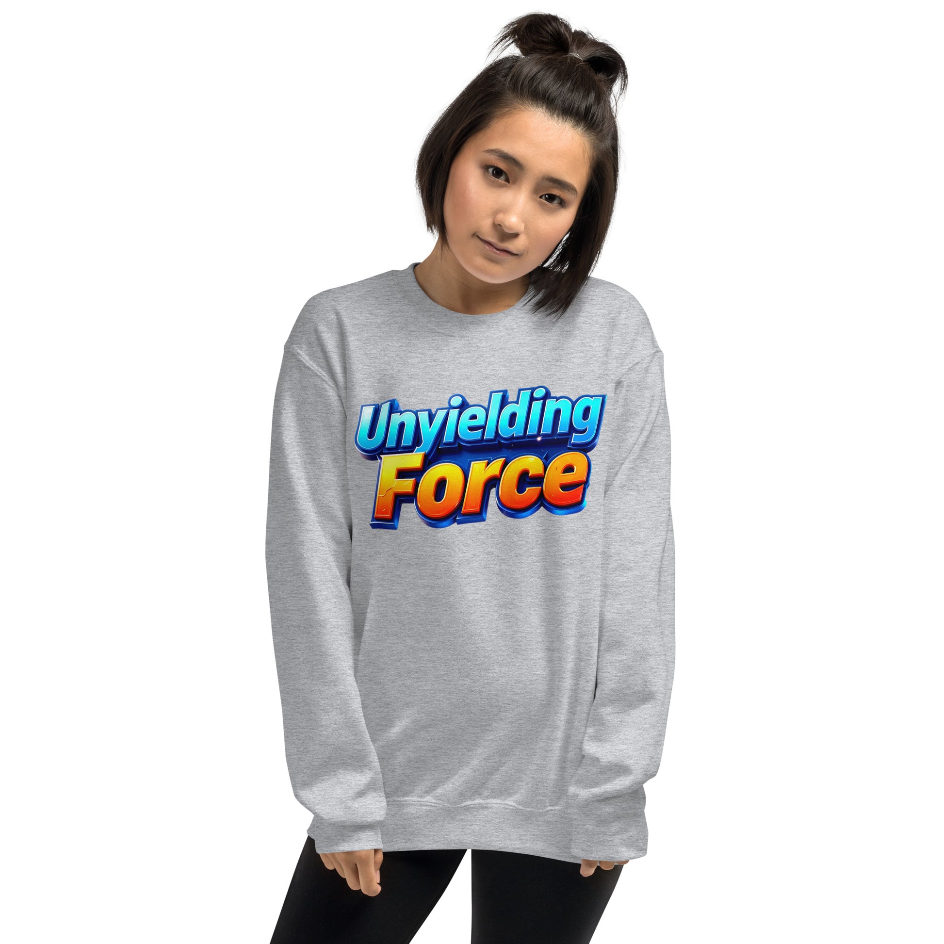 Unisex Sweatshirt - Unyielding Force Unisex Sweatshirt – Pure Power Cozy Grind by printfluence.net