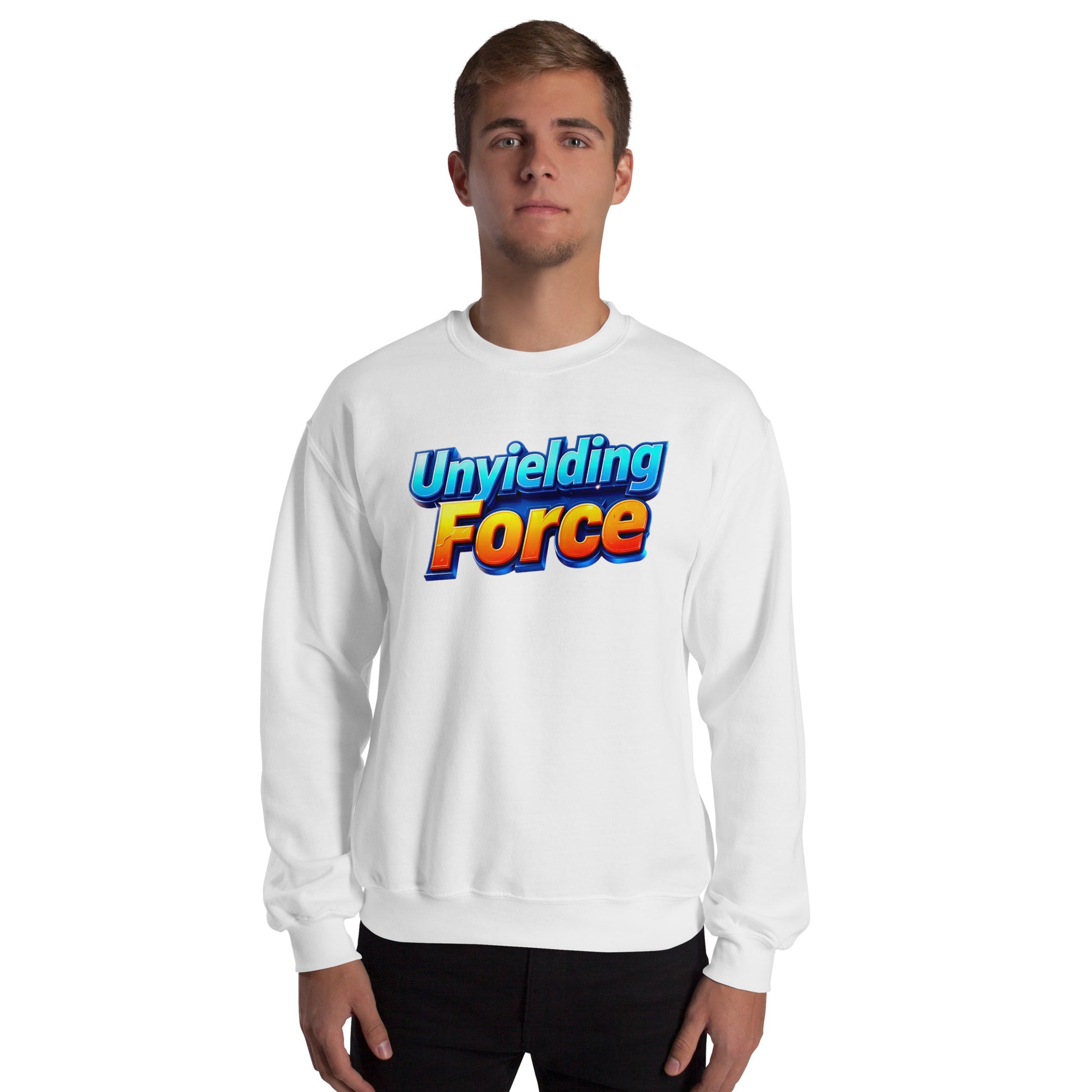 Unisex Sweatshirt - Unyielding Force Unisex Sweatshirt – Pure Power Cozy Grind by printfluence.net