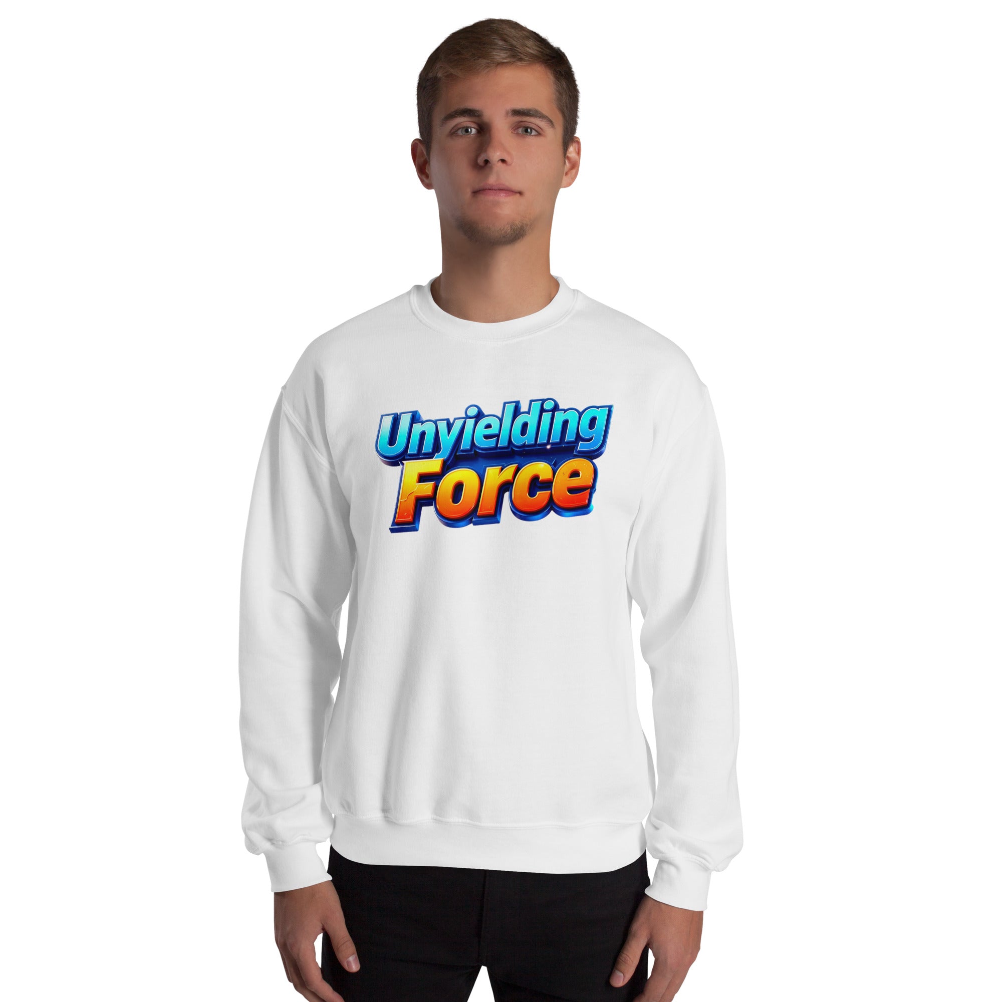 Unisex Sweatshirt - Unyielding Force Unisex Sweatshirt – Pure Power Cozy Grind by printfluence.net