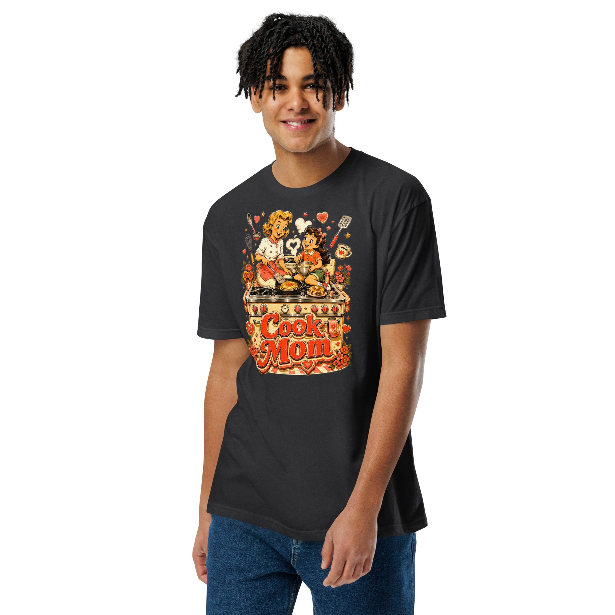 Unisex Fitted T-Shirt - Elite Cook Mom - Premium Mother's Day by printfluence.net