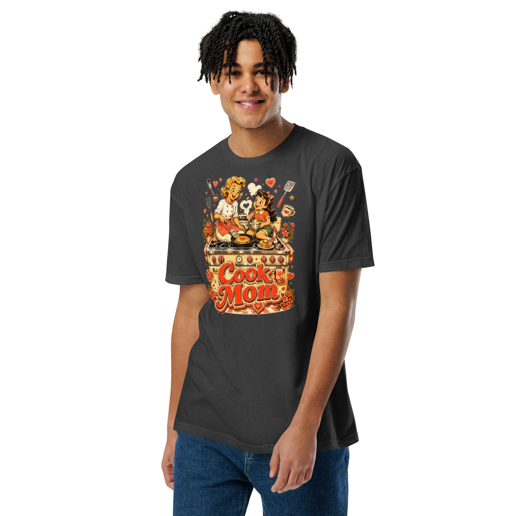 Unisex Fitted T-Shirt - Elite Cook Mom - Premium Mother's Day by printfluence.net