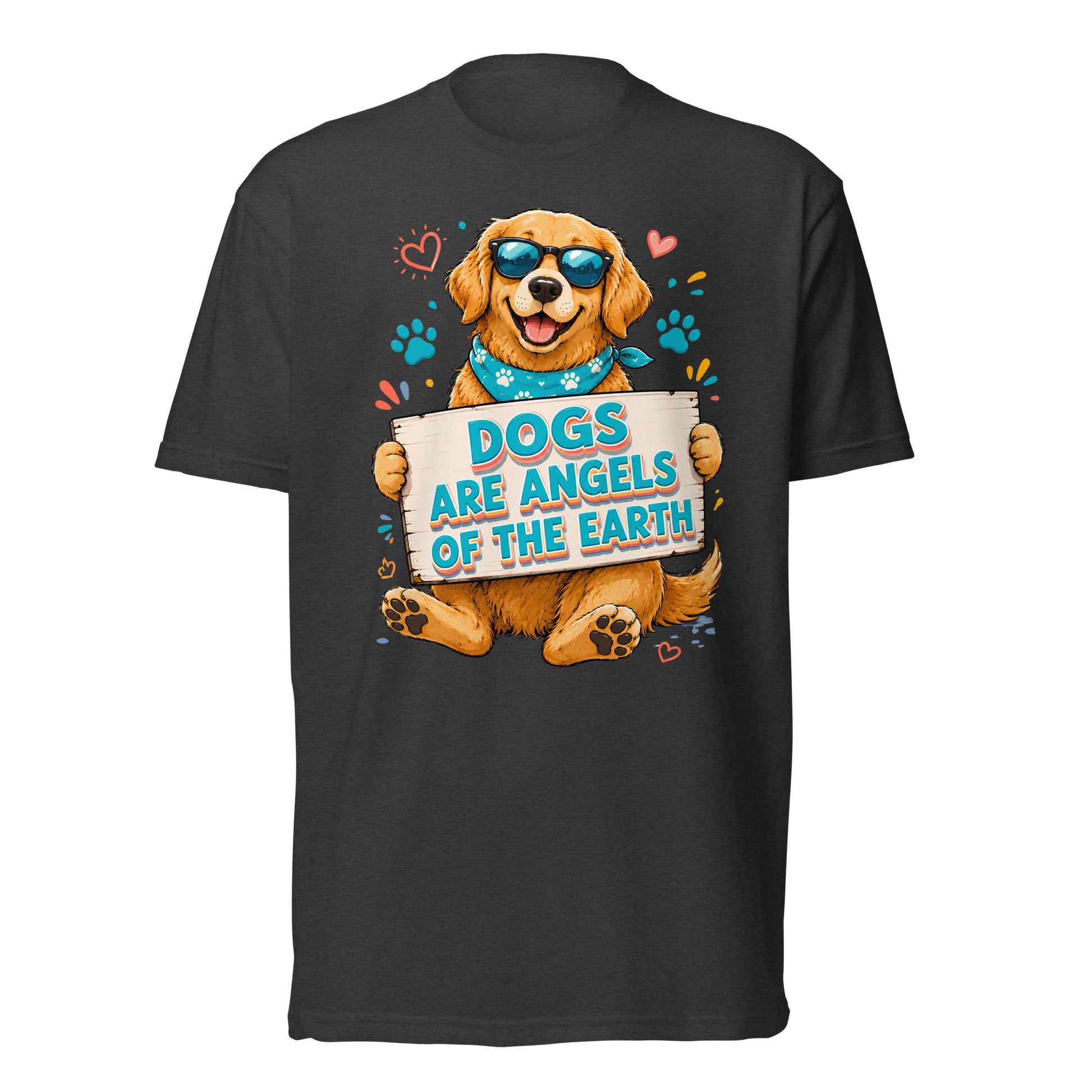 Elite Dogs Are Angels - Premium Luxury Golden Retriever Dog Lovers Fitted T-shirt by printfluence.net