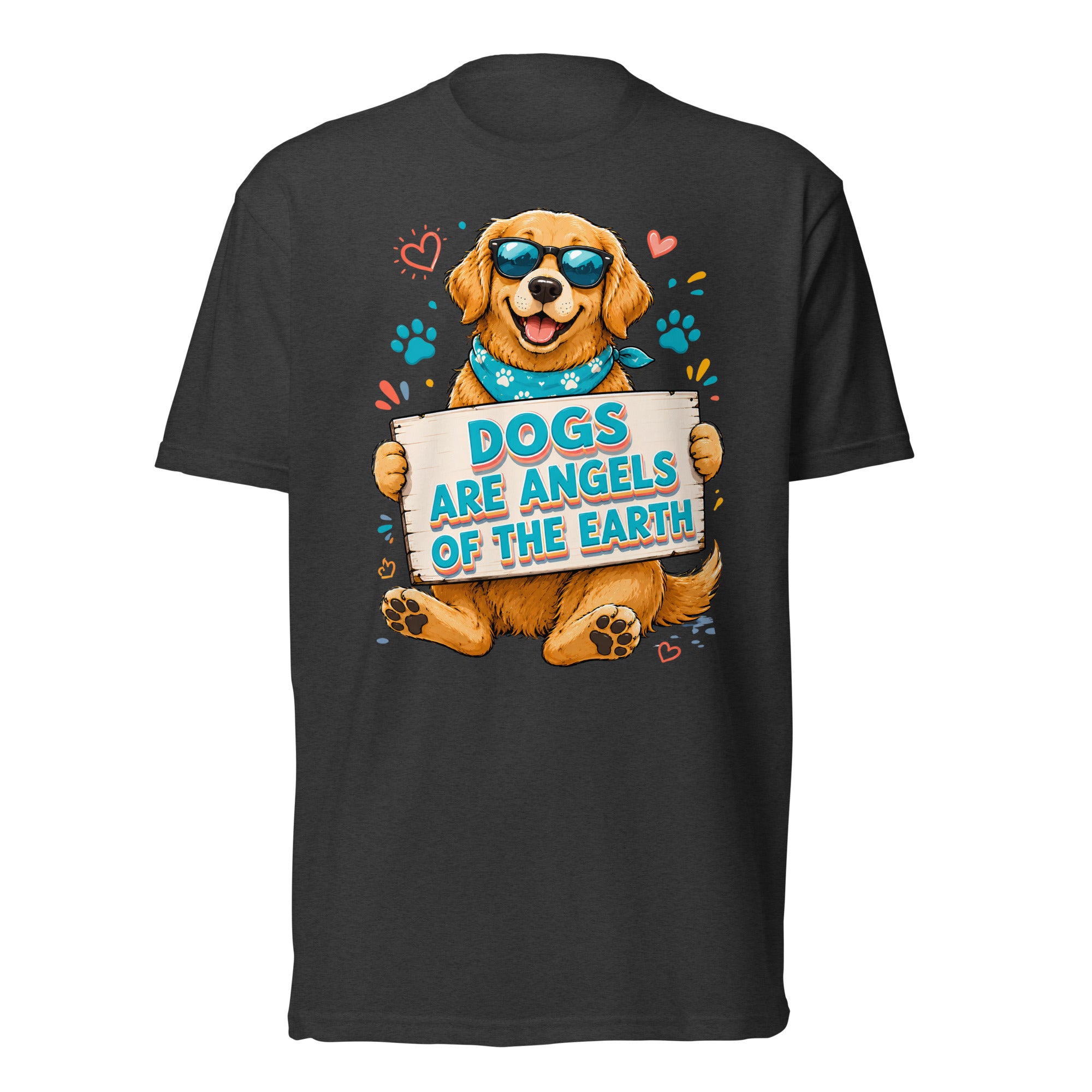 Elite Dogs Are Angels - Premium Luxury Golden Retriever Dog Lovers Fitted T-shirt by printfluence.net