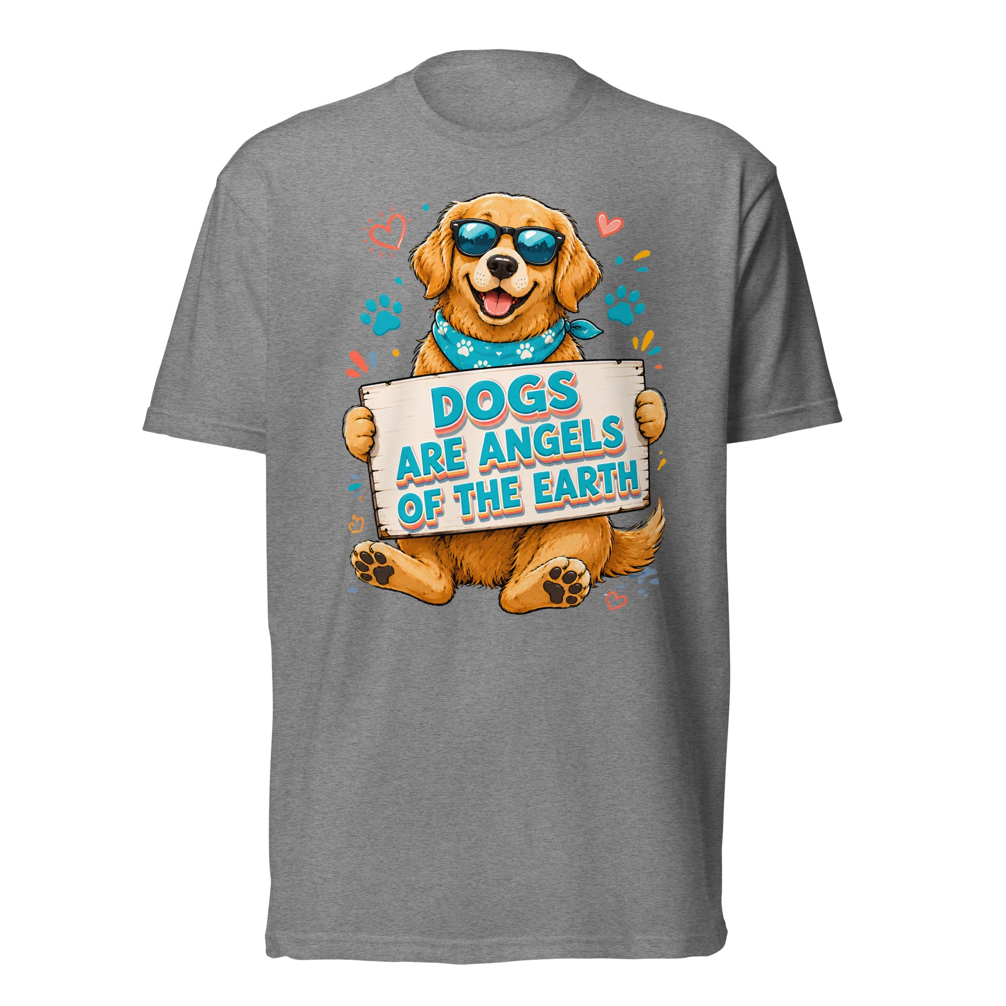 Elite Dogs Are Angels - Premium Luxury Golden Retriever Dog Lovers Fitted T-shirt by printfluence.net
