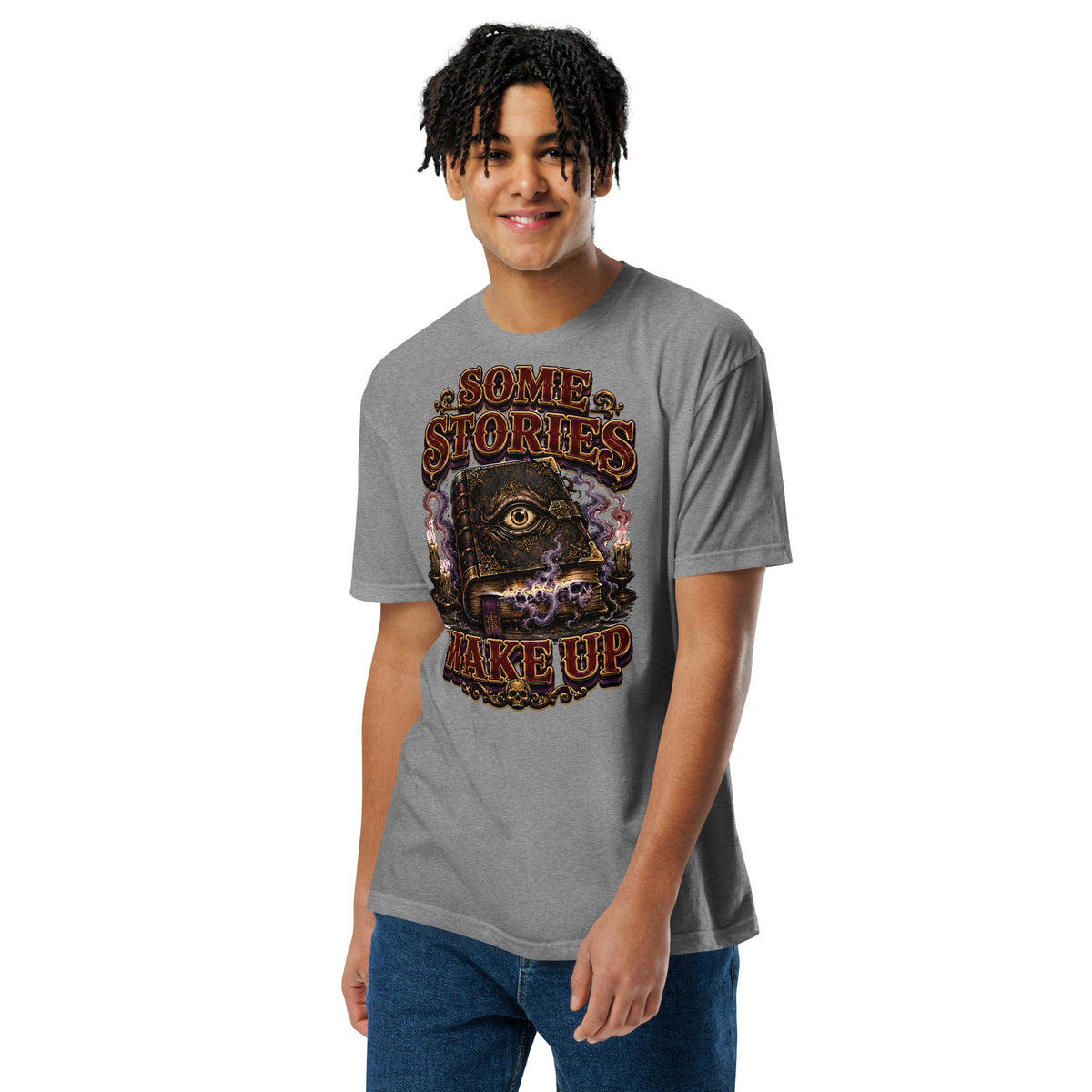 Some Stories Wake Up T-Shirt - Gothic Horror & Mystery Tee by printfluence.net