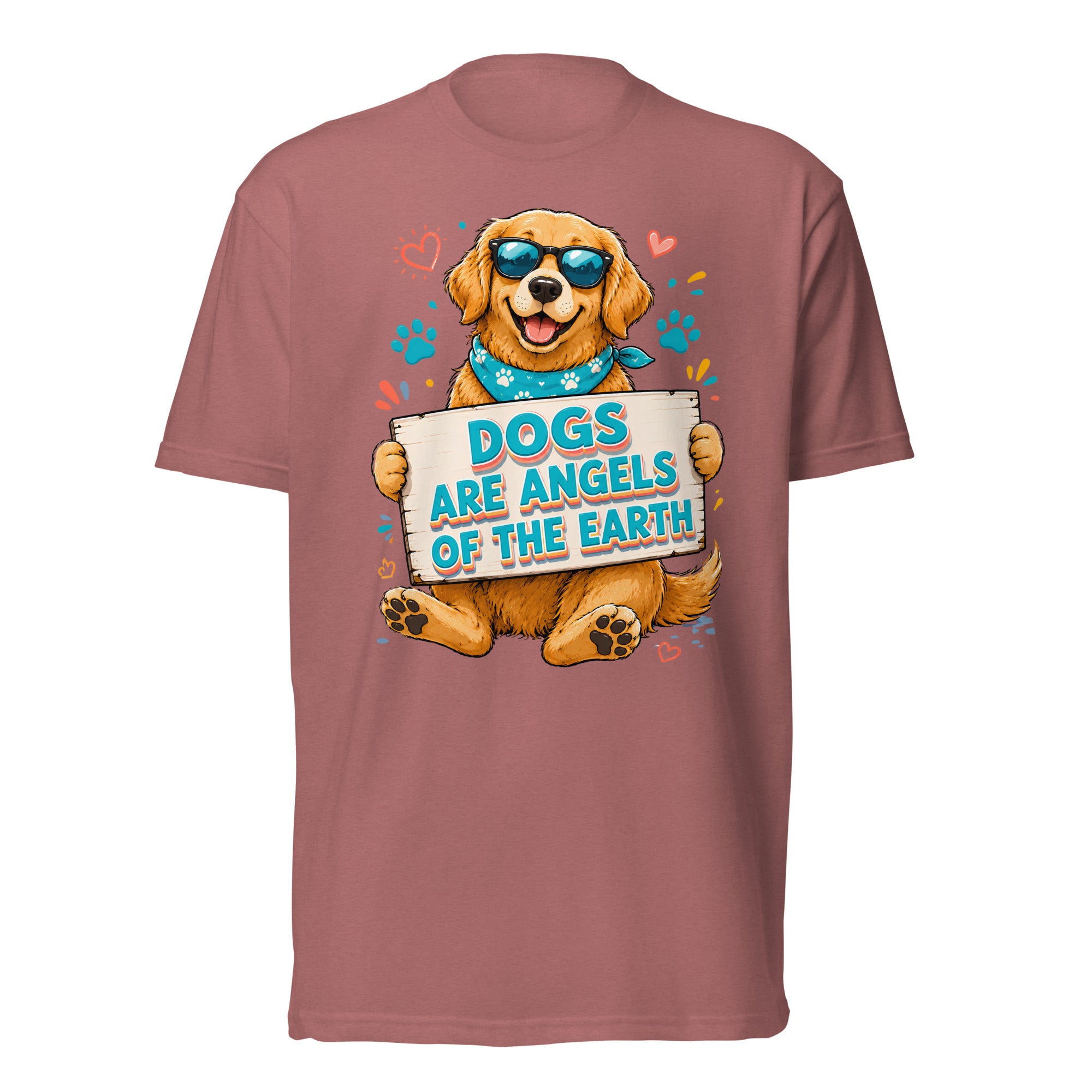 Elite Dogs Are Angels - Premium Luxury Golden Retriever Dog Lovers Fitted T-shirt by printfluence.net