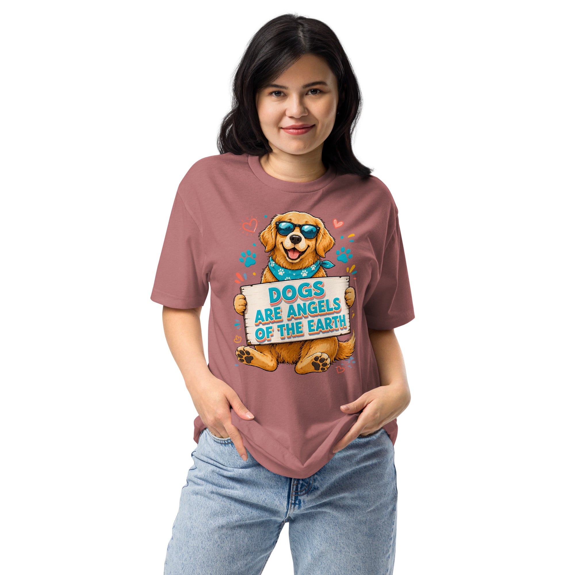 Elite Dogs Are Angels - Premium Luxury Golden Retriever Dog Lovers Fitted T-shirt by printfluence.net