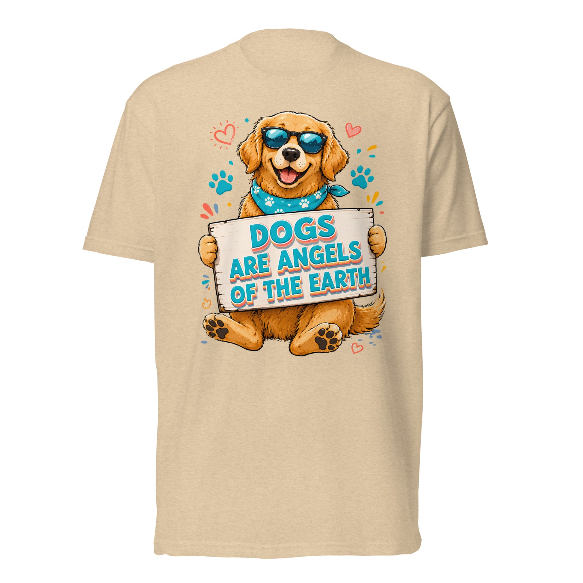 Elite Dogs Are Angels - Premium Luxury Golden Retriever Dog Lovers Fitted T-shirt by printfluence.net