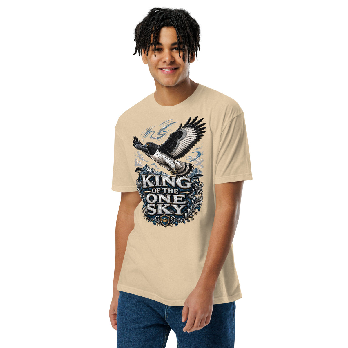 King Of The One Sky Unisex Fitted Tee by printfluence.net