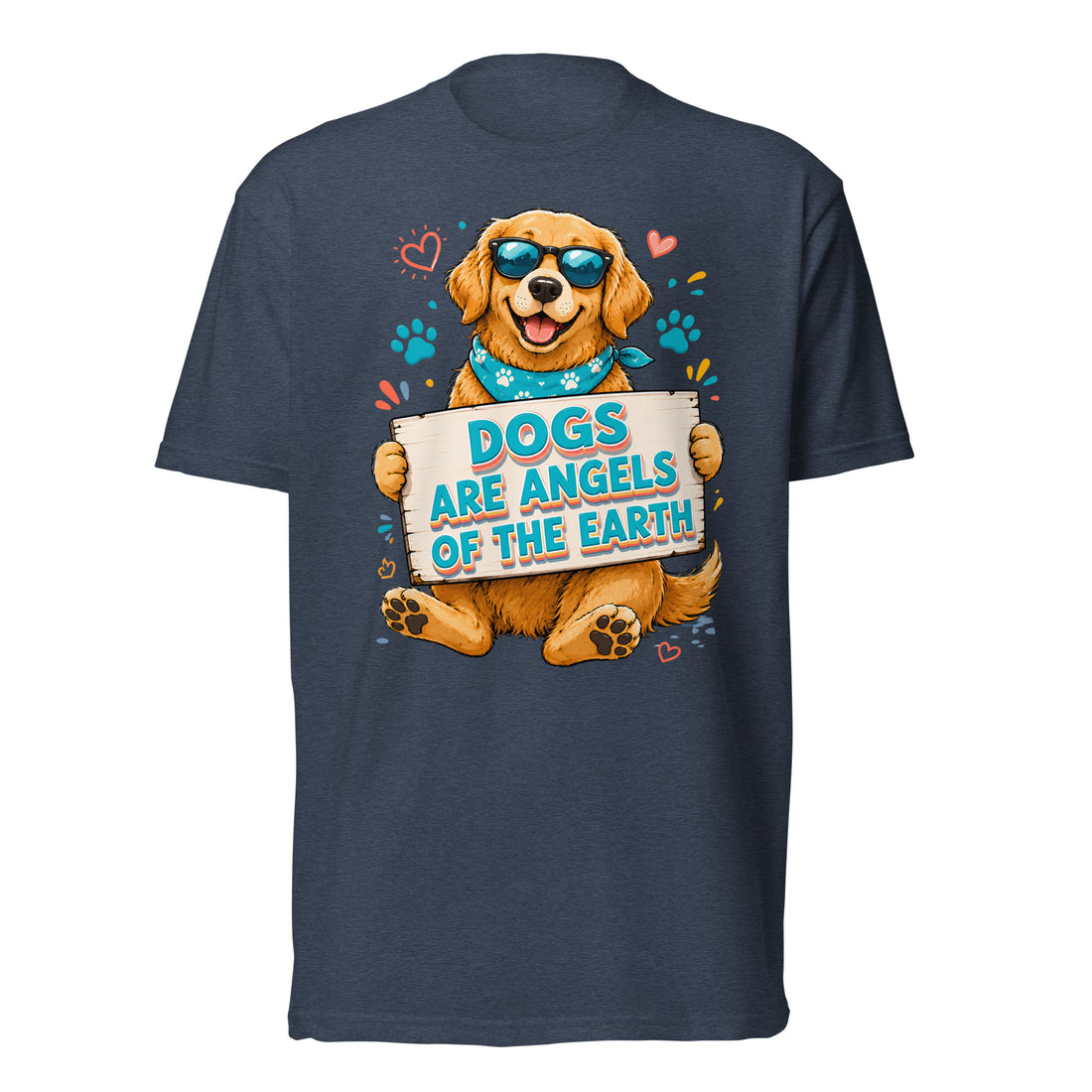 Elite Dogs Are Angels - Premium Luxury Golden Retriever Dog Lovers Fitted T-shirt by printfluence.net