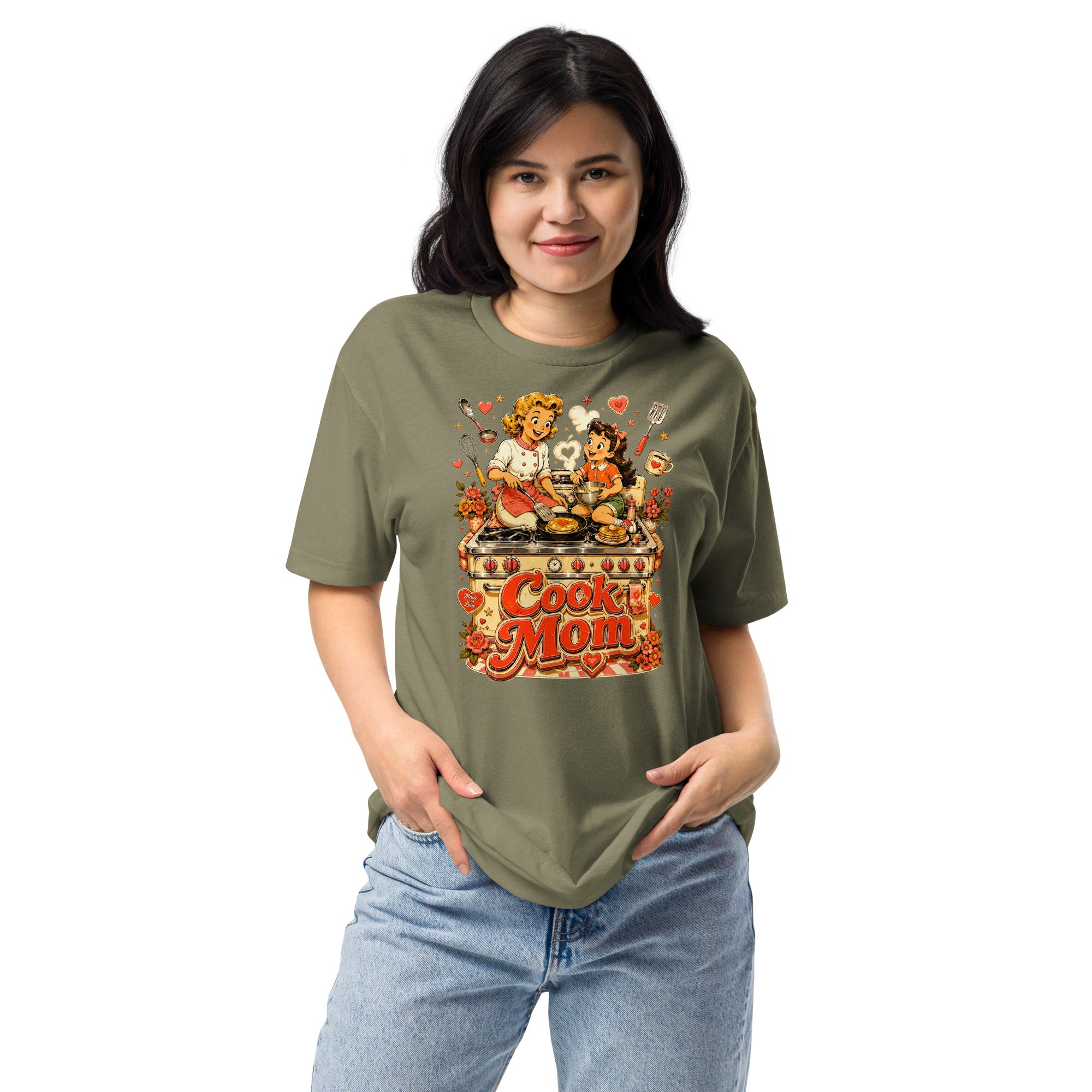 Unisex Fitted T-Shirt - Elite Cook Mom - Premium Mother's Day by printfluence.net