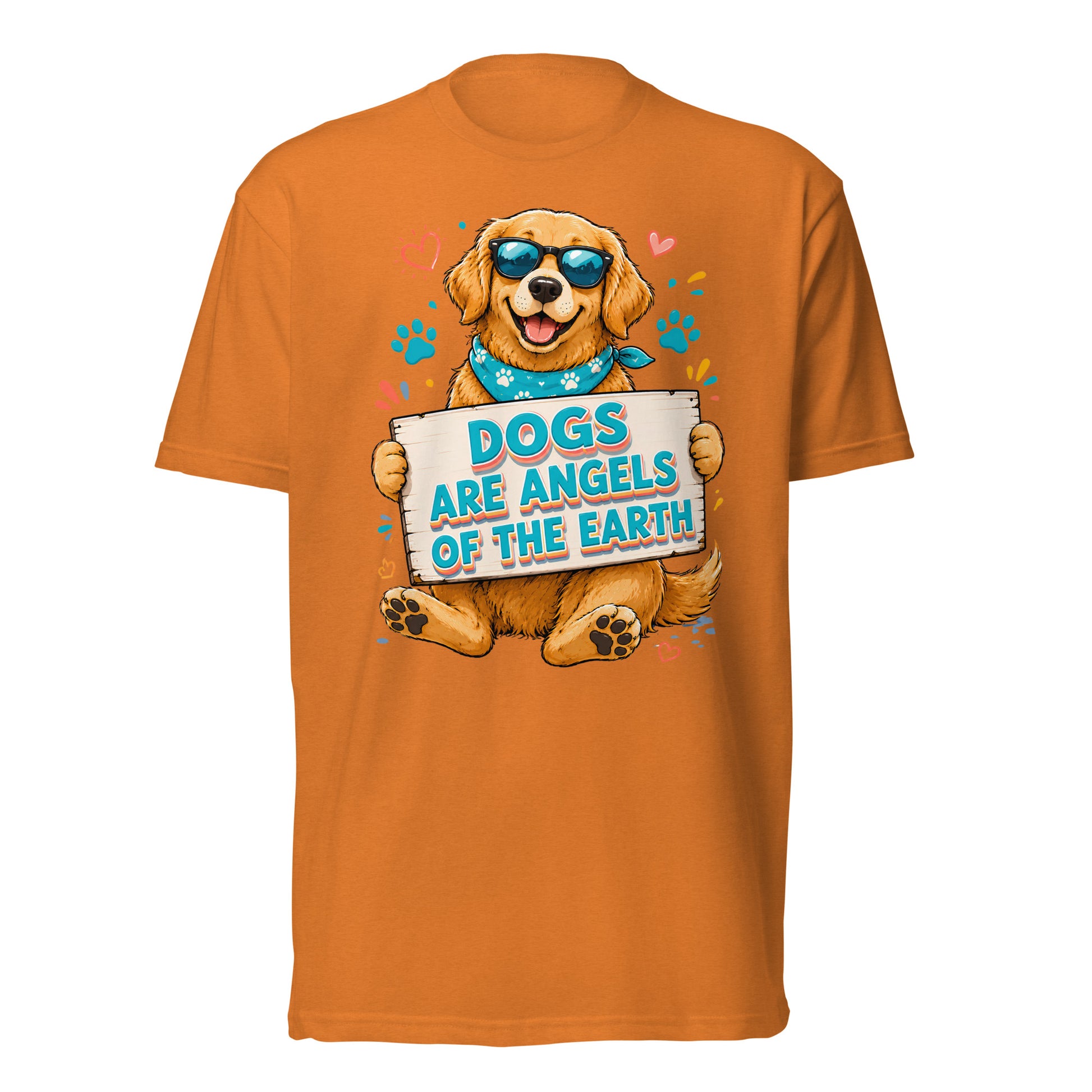 Elite Dogs Are Angels - Premium Luxury Golden Retriever Dog Lovers Fitted T-shirt by printfluence.net