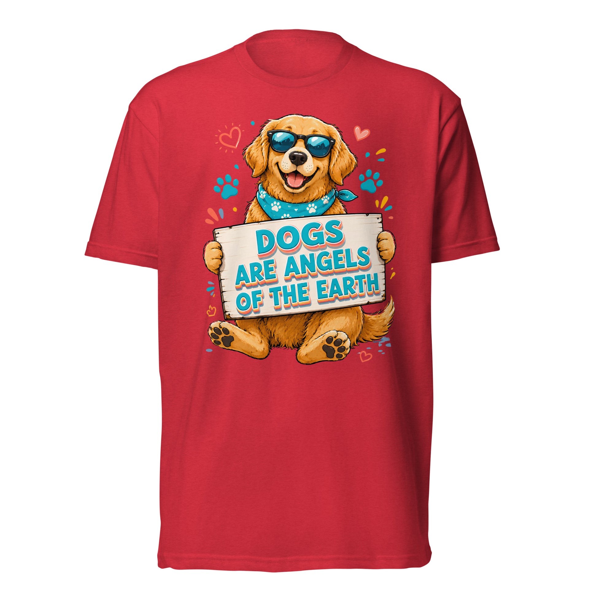 Elite Dogs Are Angels - Premium Luxury Golden Retriever Dog Lovers Fitted T-shirt by printfluence.net