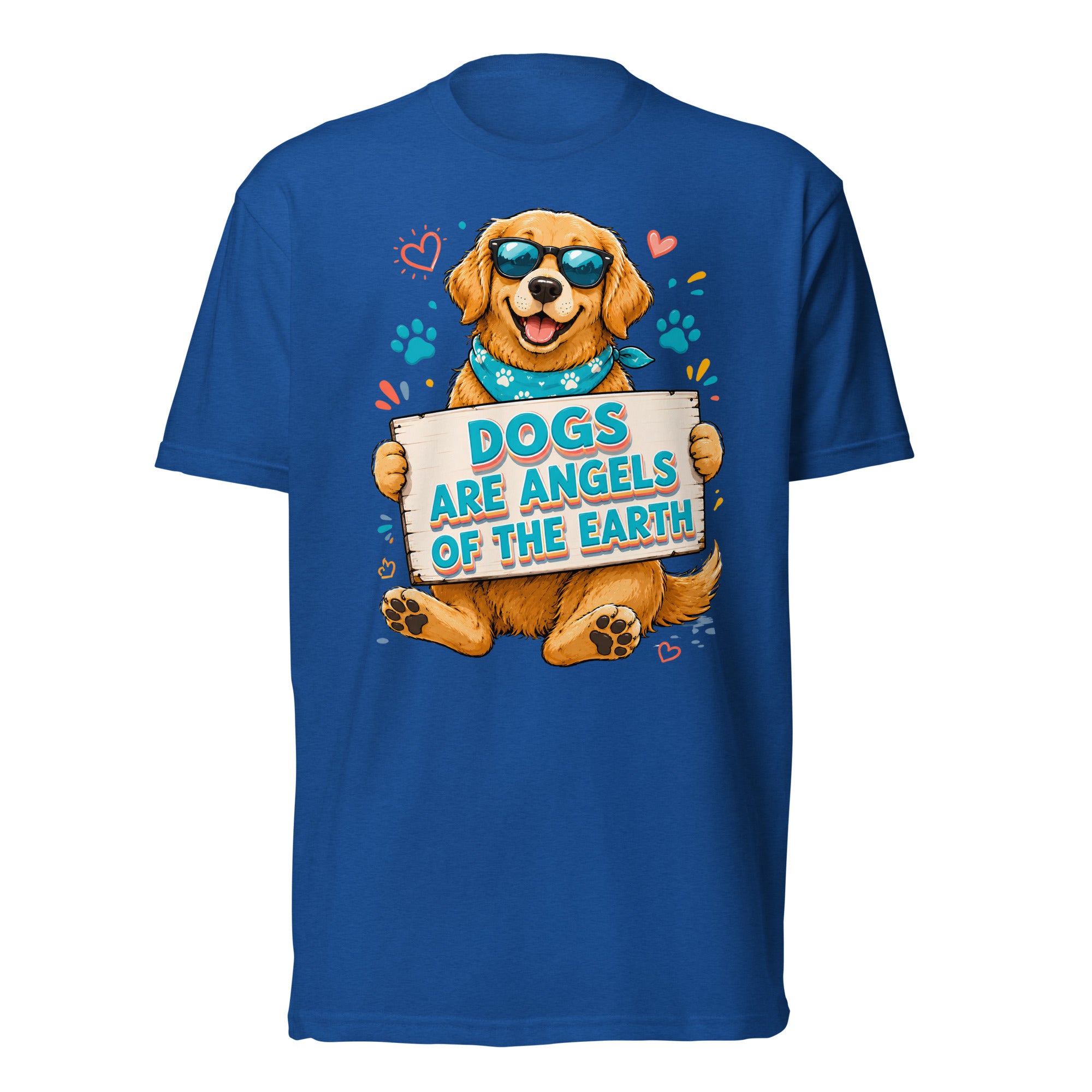 Elite Dogs Are Angels - Premium Luxury Golden Retriever Dog Lovers Fitted T-shirt by printfluence.net
