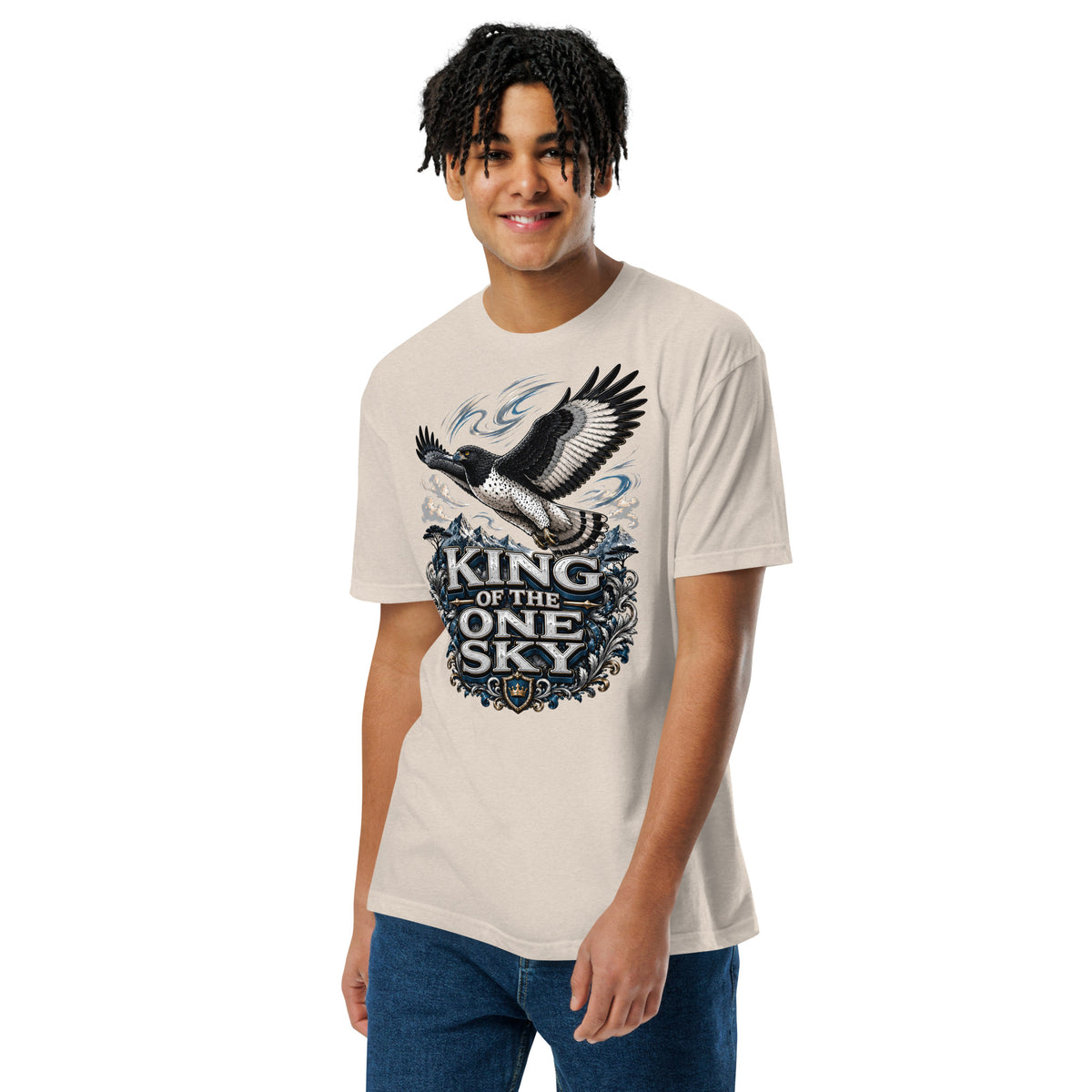 King Of The One Sky Unisex Fitted Tee by printfluence.net
