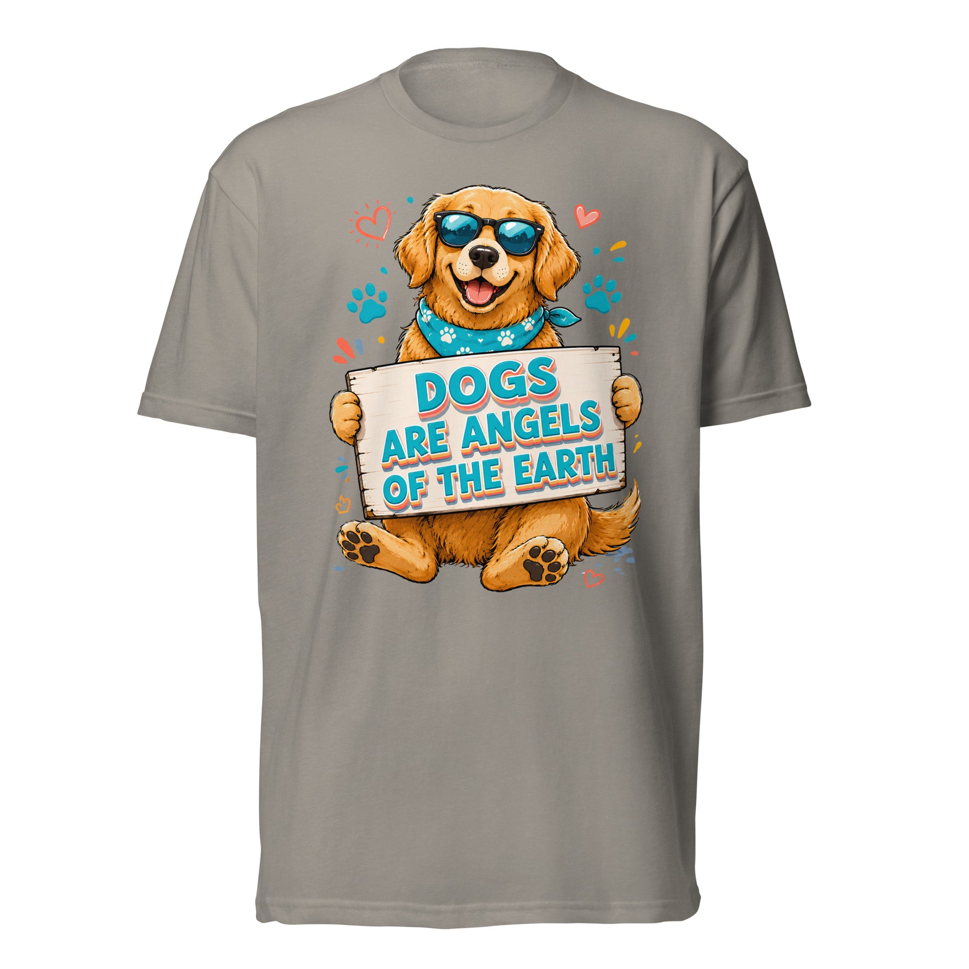 Elite Dogs Are Angels - Premium Luxury Golden Retriever Dog Lovers Fitted T-shirt by printfluence.net