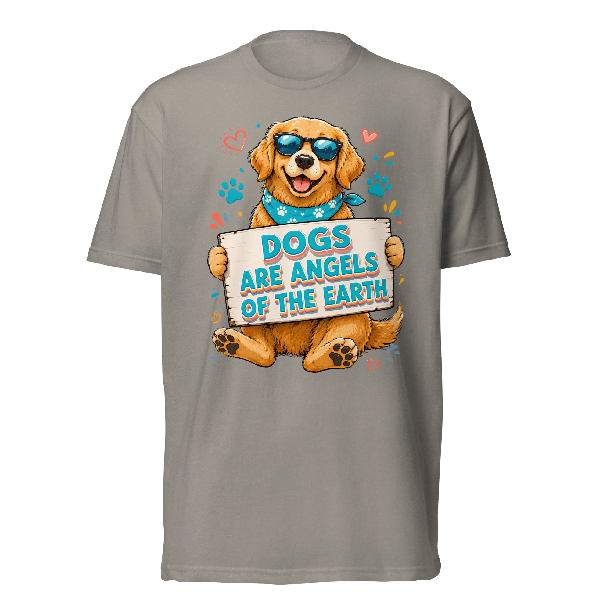 Elite Dogs Are Angels - Premium Luxury Golden Retriever Dog Lovers Fitted T-shirt by printfluence.net
