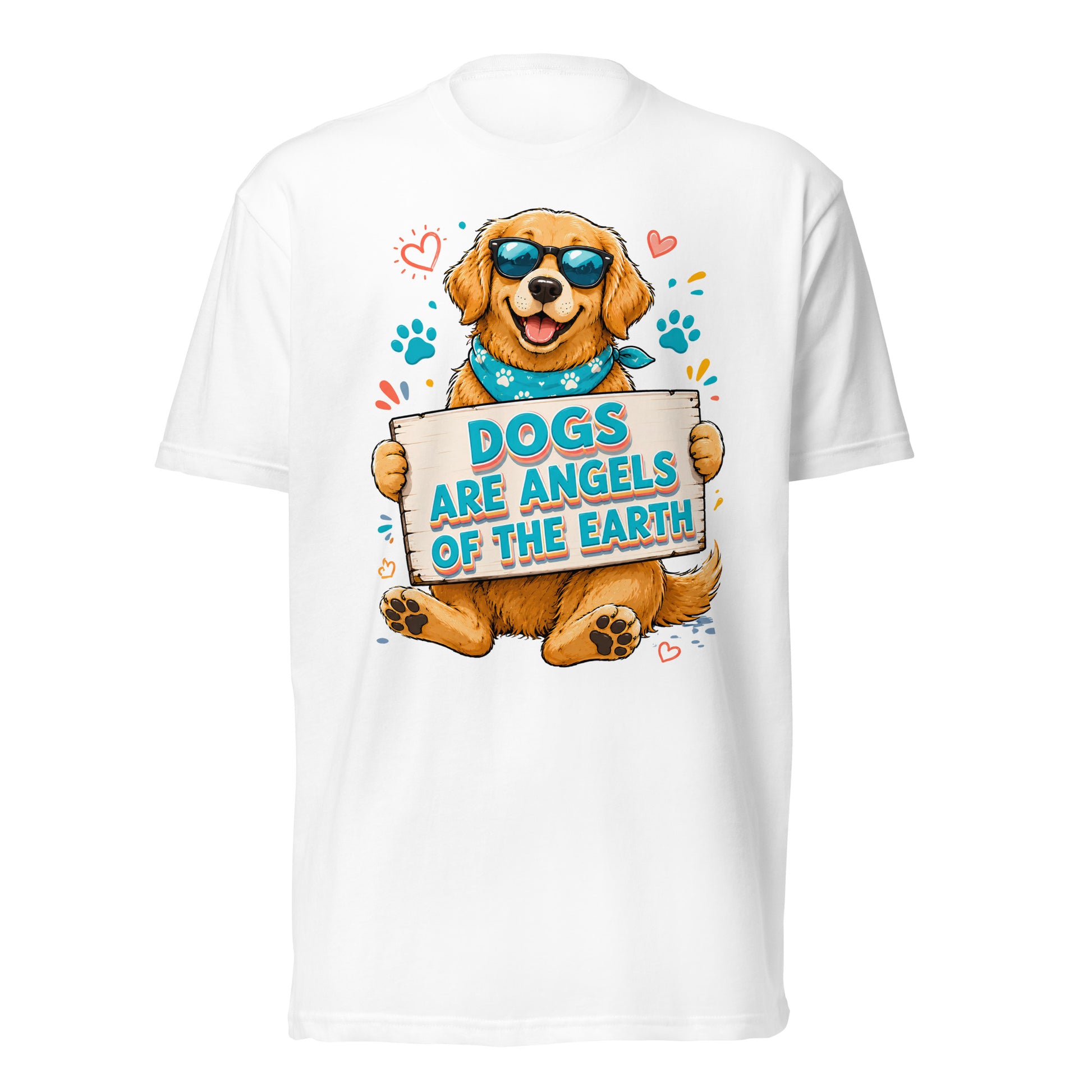 Elite Dogs Are Angels - Premium Luxury Golden Retriever Dog Lovers Fitted T-shirt by printfluence.net
