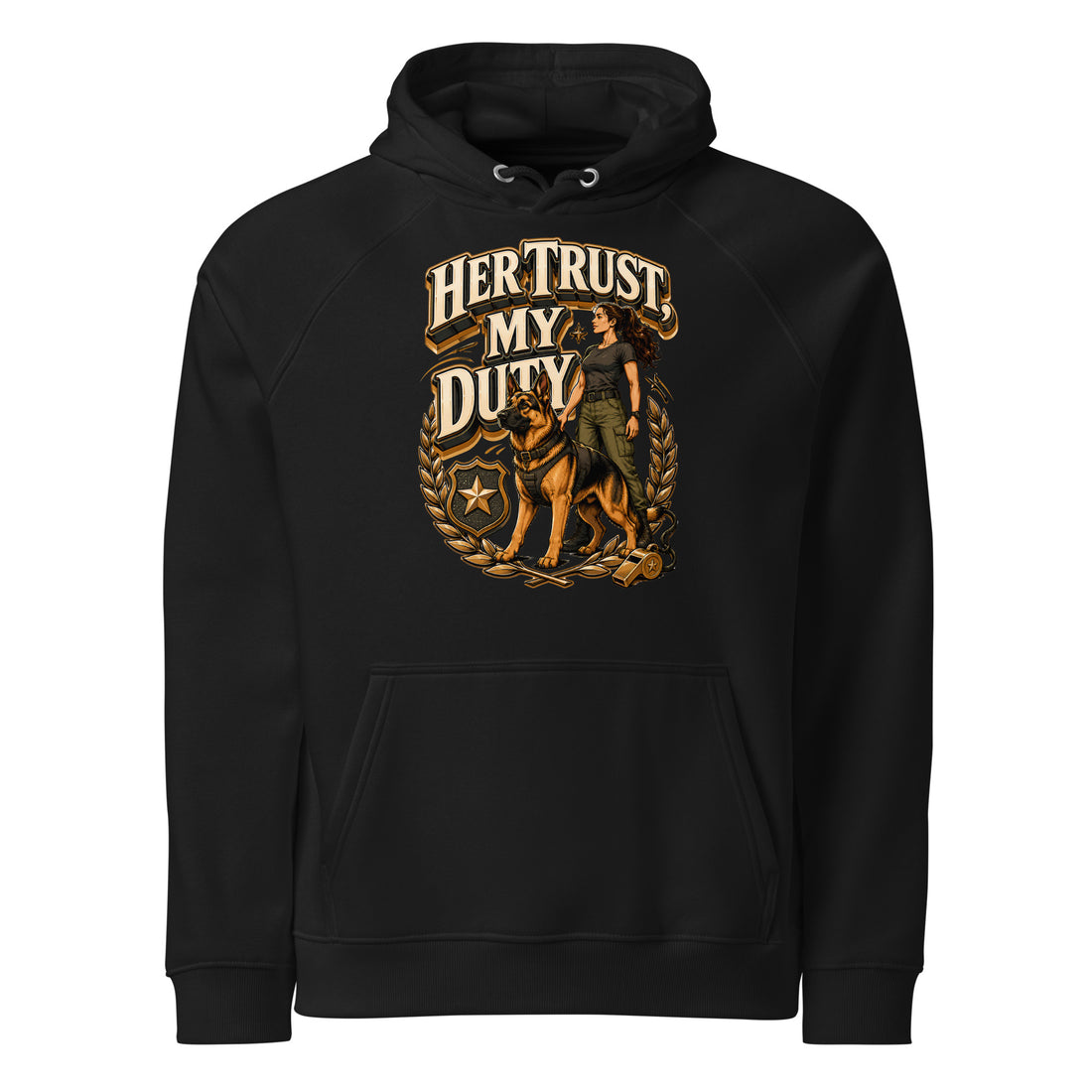 Women's German Shepherd Trust Eco Raglan Hoodie by printfluence.net