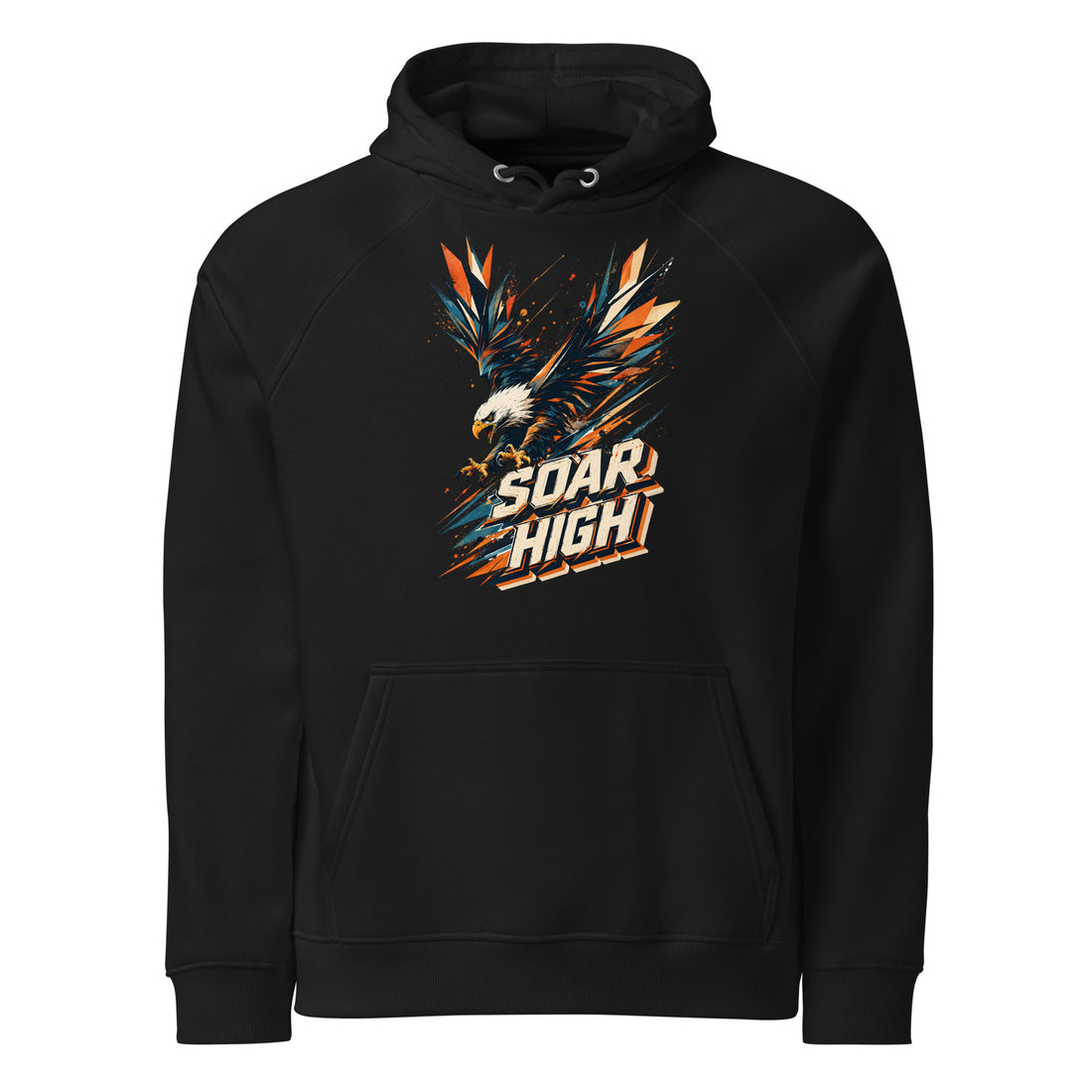 Eagle Lovers Soar High Unisex Eco Raglan Hoodie H-18 by printfluence.net