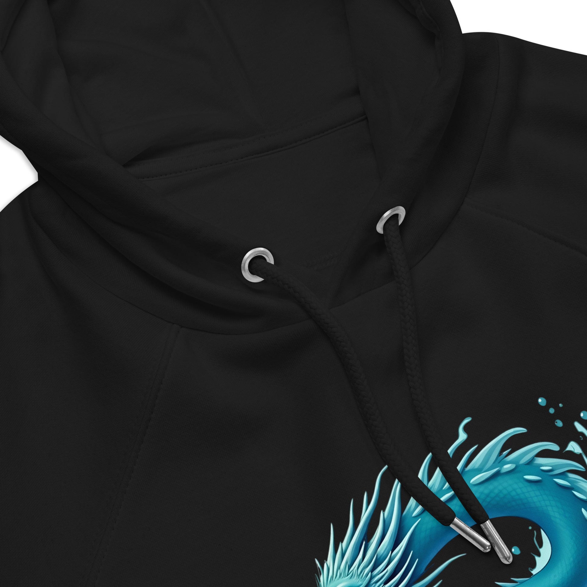 Unisex eco raglan hoodie - Elite Water Dragon Hoodie – Cosmic Power for Champions by printfluence.net
