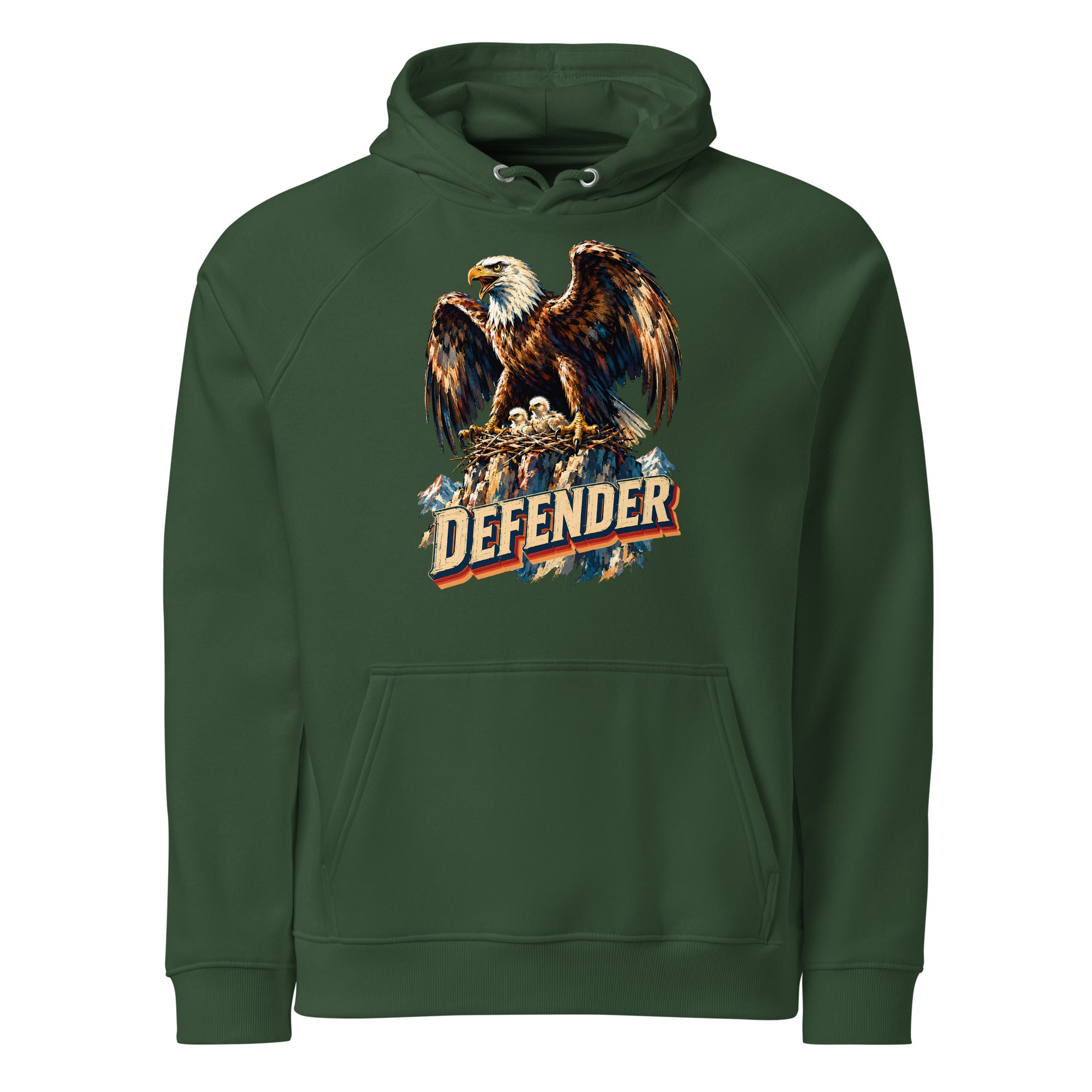 Eagle Lovers Defender Nest Vintage Eco Raglan Hoodie Unisex by printfluence.net