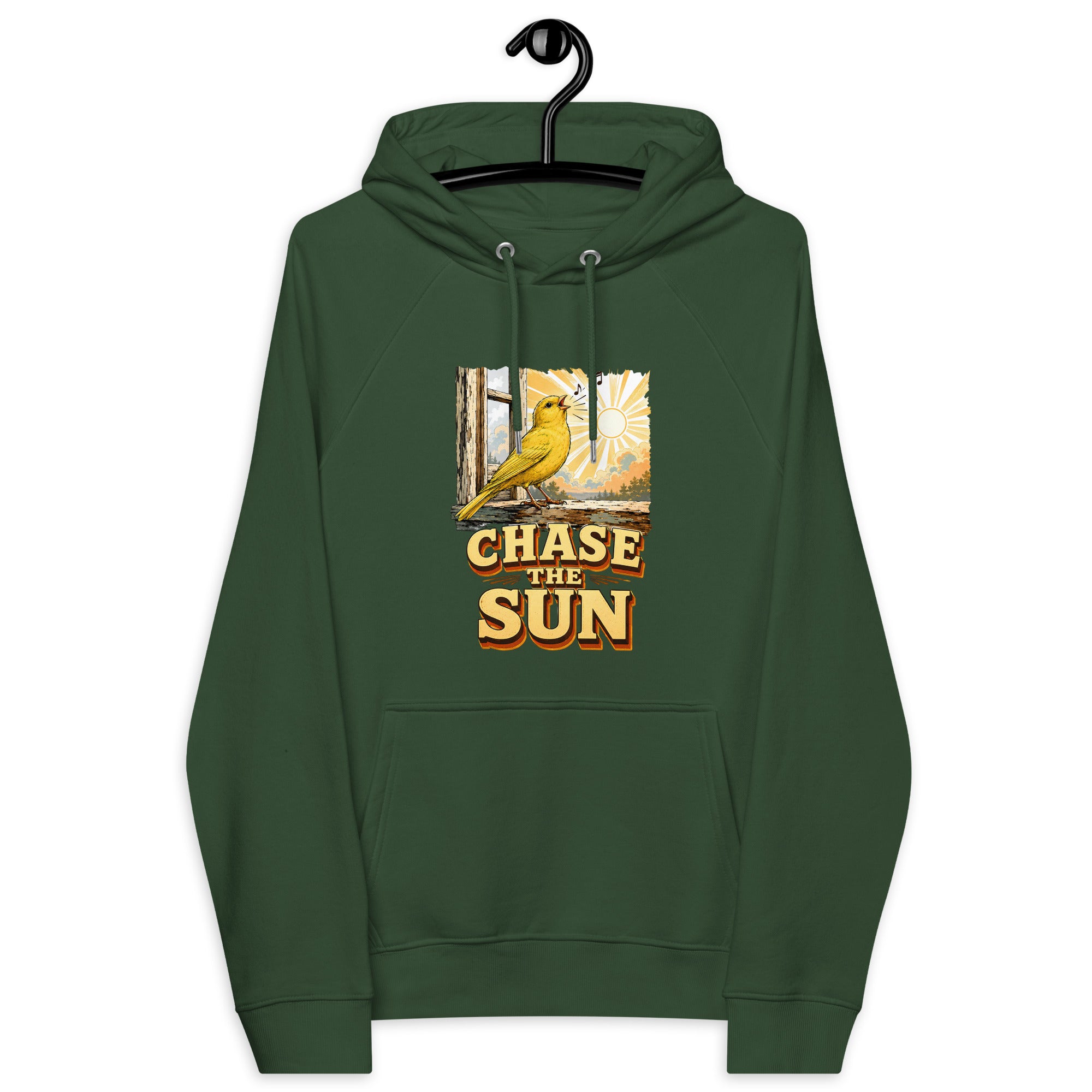 Vintage Chase The Sun Eco Raglan Hoodie Canary Lovers Hooded Sweatshirt H18 by printfluence.net