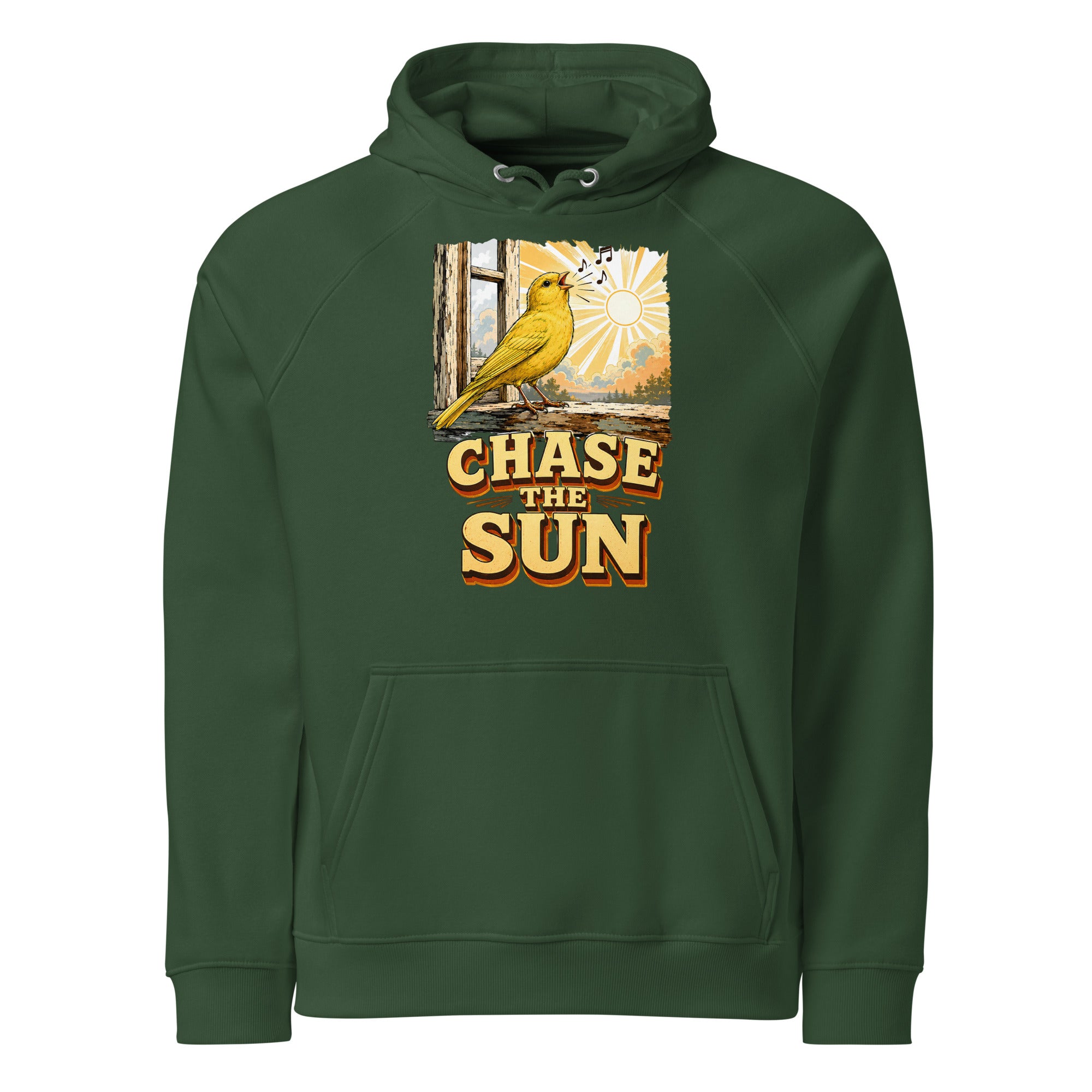 Vintage Chase The Sun Eco Raglan Hoodie Canary Lovers Hooded Sweatshirt H18 by printfluence.net