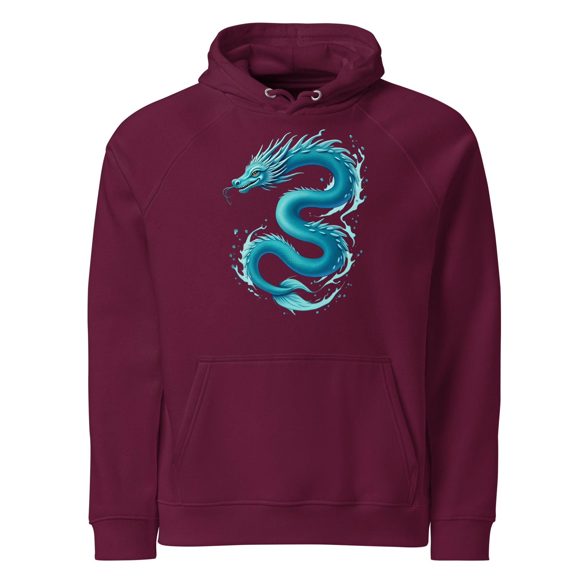 Unisex eco raglan hoodie - Elite Water Dragon Hoodie – Cosmic Power for Champions by printfluence.net