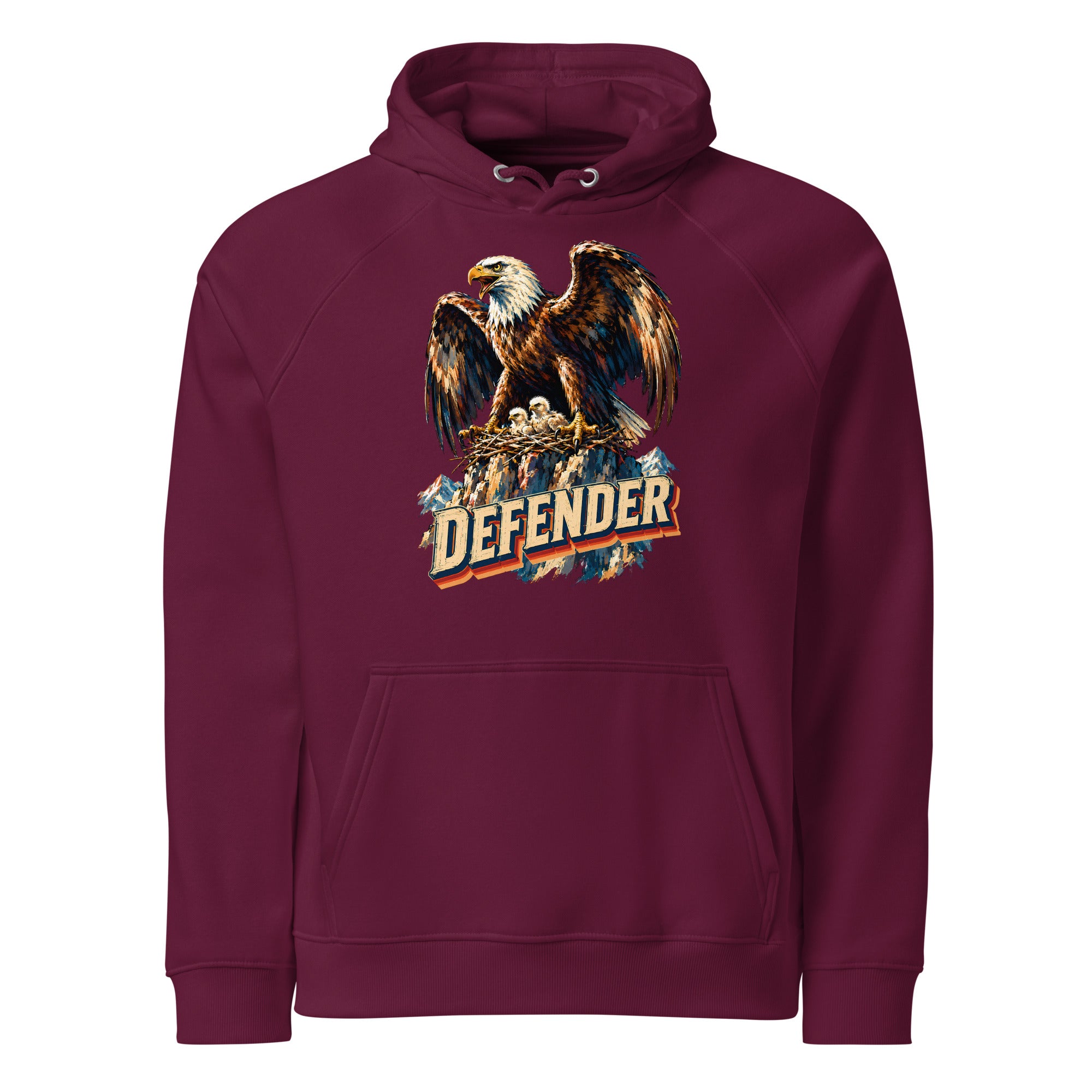 Eagle Lovers Defender Nest Vintage Eco Raglan Hoodie Unisex by printfluence.net