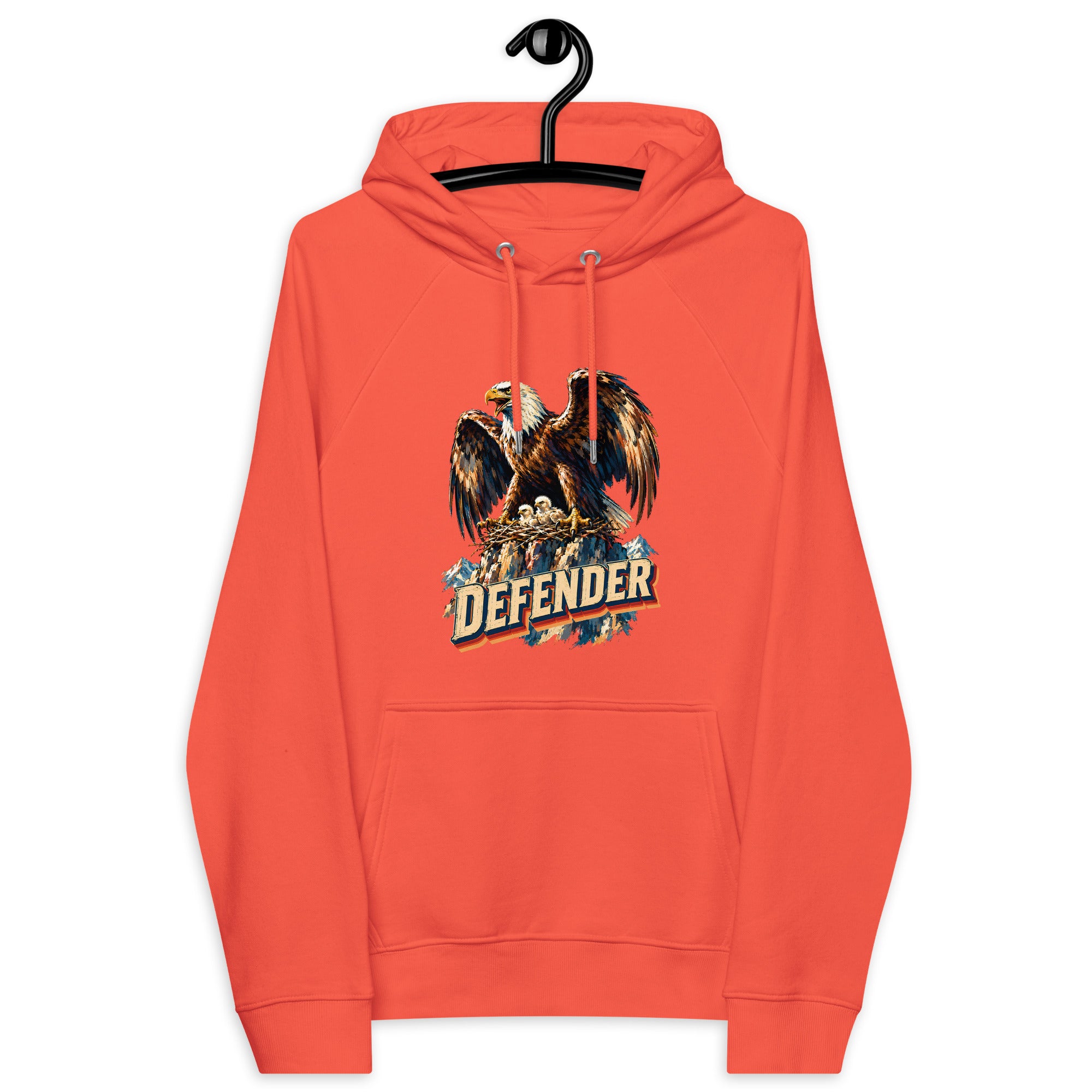 Eagle Lovers Defender Nest Vintage Eco Raglan Hoodie Unisex by printfluence.net