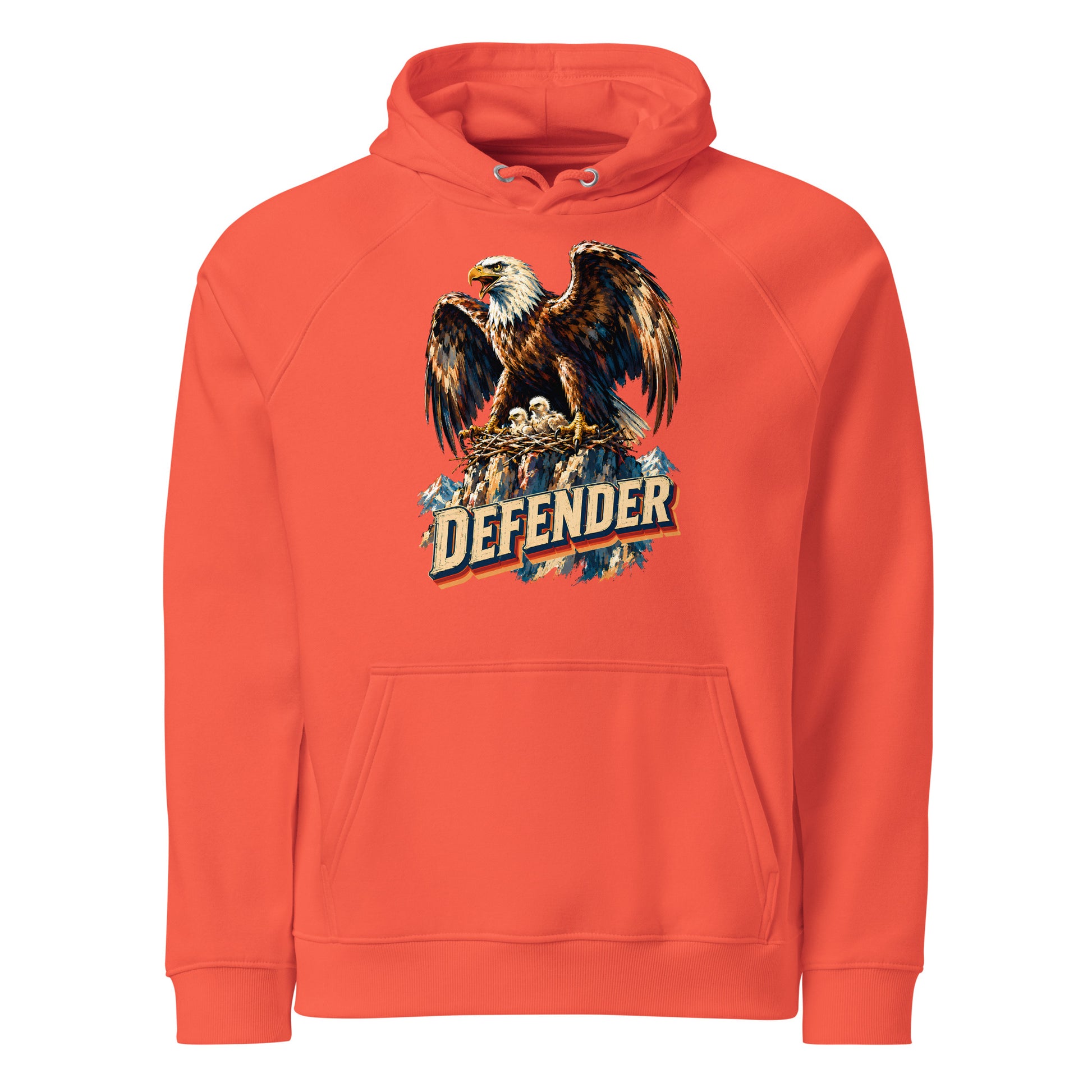 Eagle Lovers Defender Nest Vintage Eco Raglan Hoodie Unisex by printfluence.net