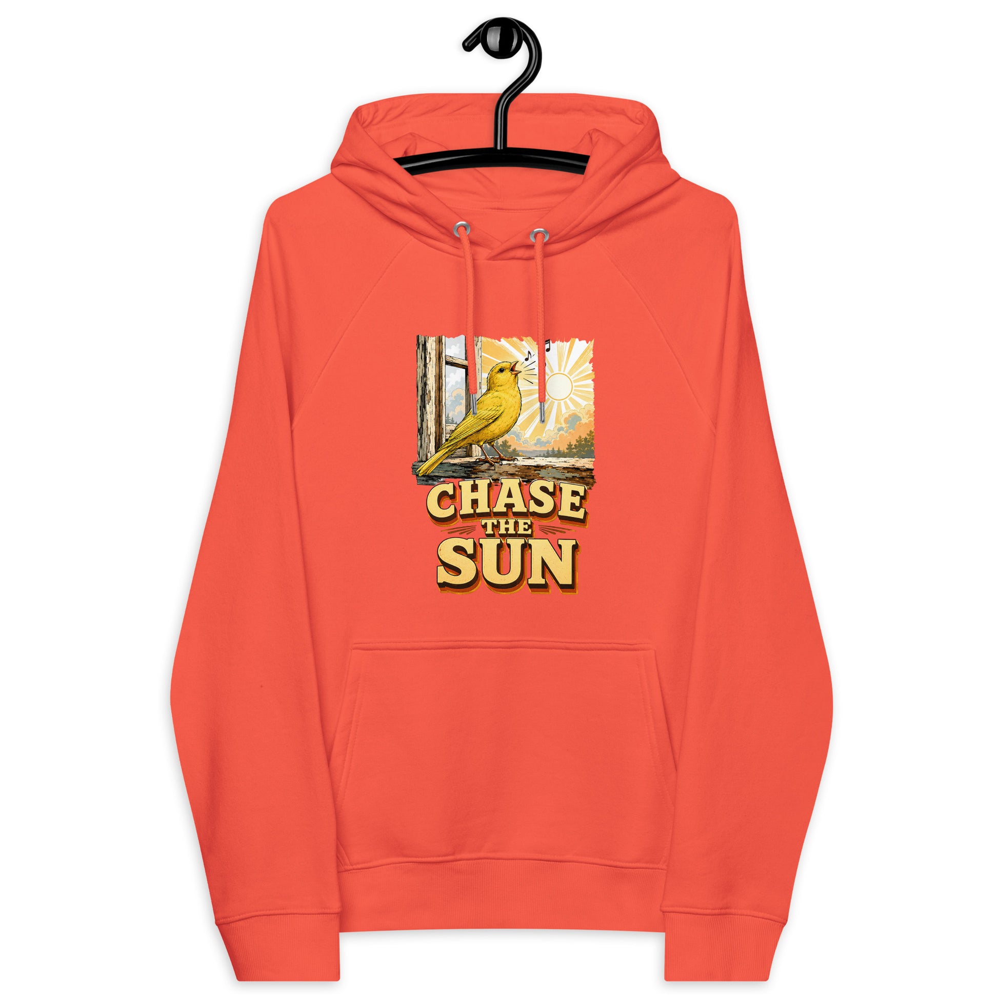 Vintage Chase The Sun Eco Raglan Hoodie Canary Lovers Hooded Sweatshirt H18 by printfluence.net