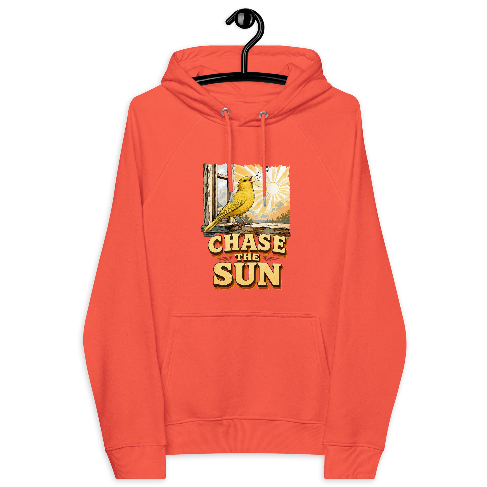 Vintage Chase The Sun Eco Raglan Hoodie Canary Lovers Hooded Sweatshirt H18 by printfluence.net