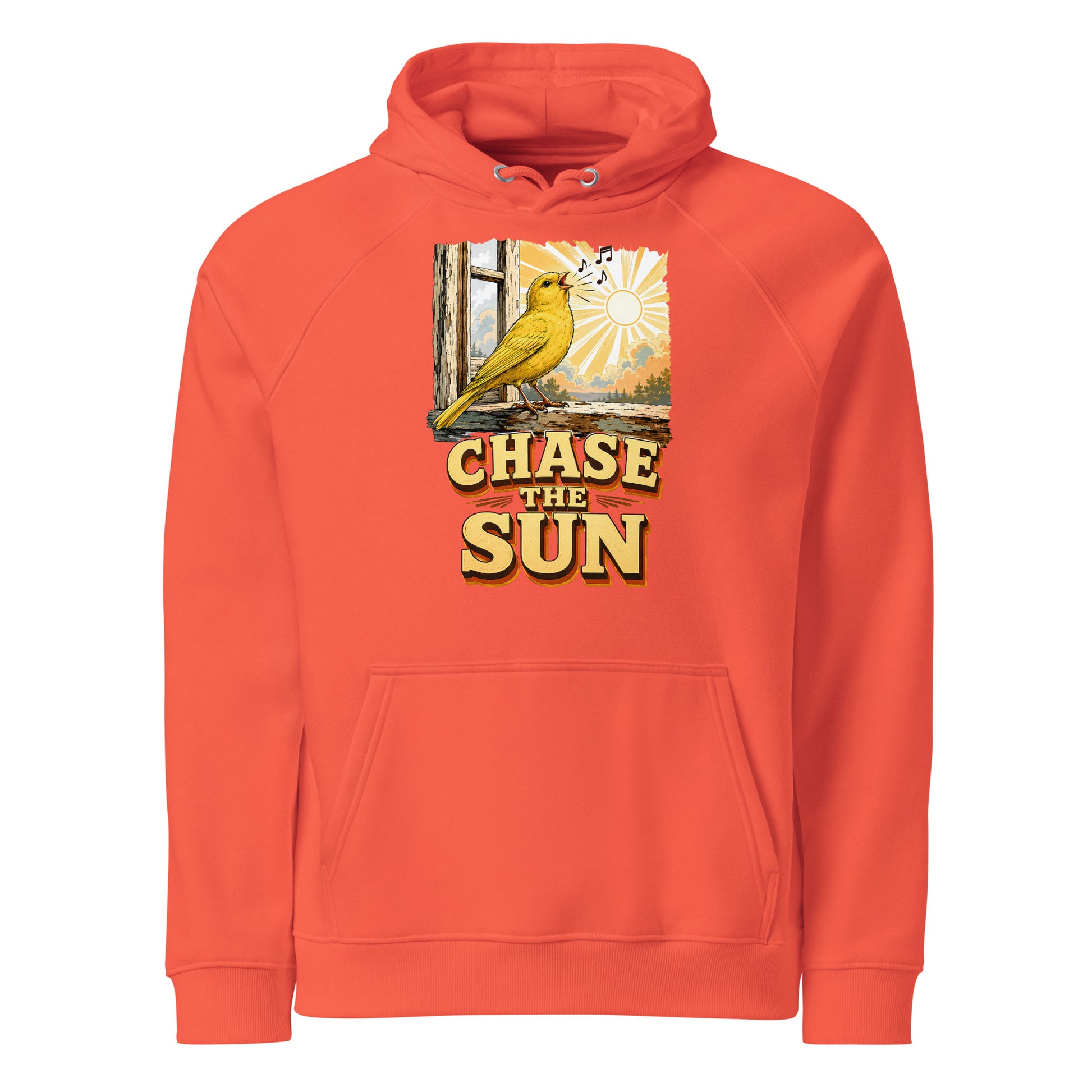 Vintage Chase The Sun Eco Raglan Hoodie Canary Lovers Hooded Sweatshirt H18 by printfluence.net