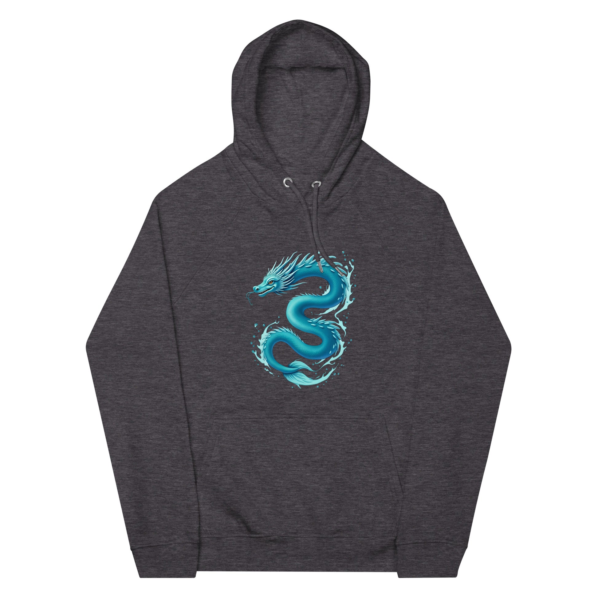 Unisex eco raglan hoodie - Elite Water Dragon Hoodie – Cosmic Power for Champions by printfluence.net