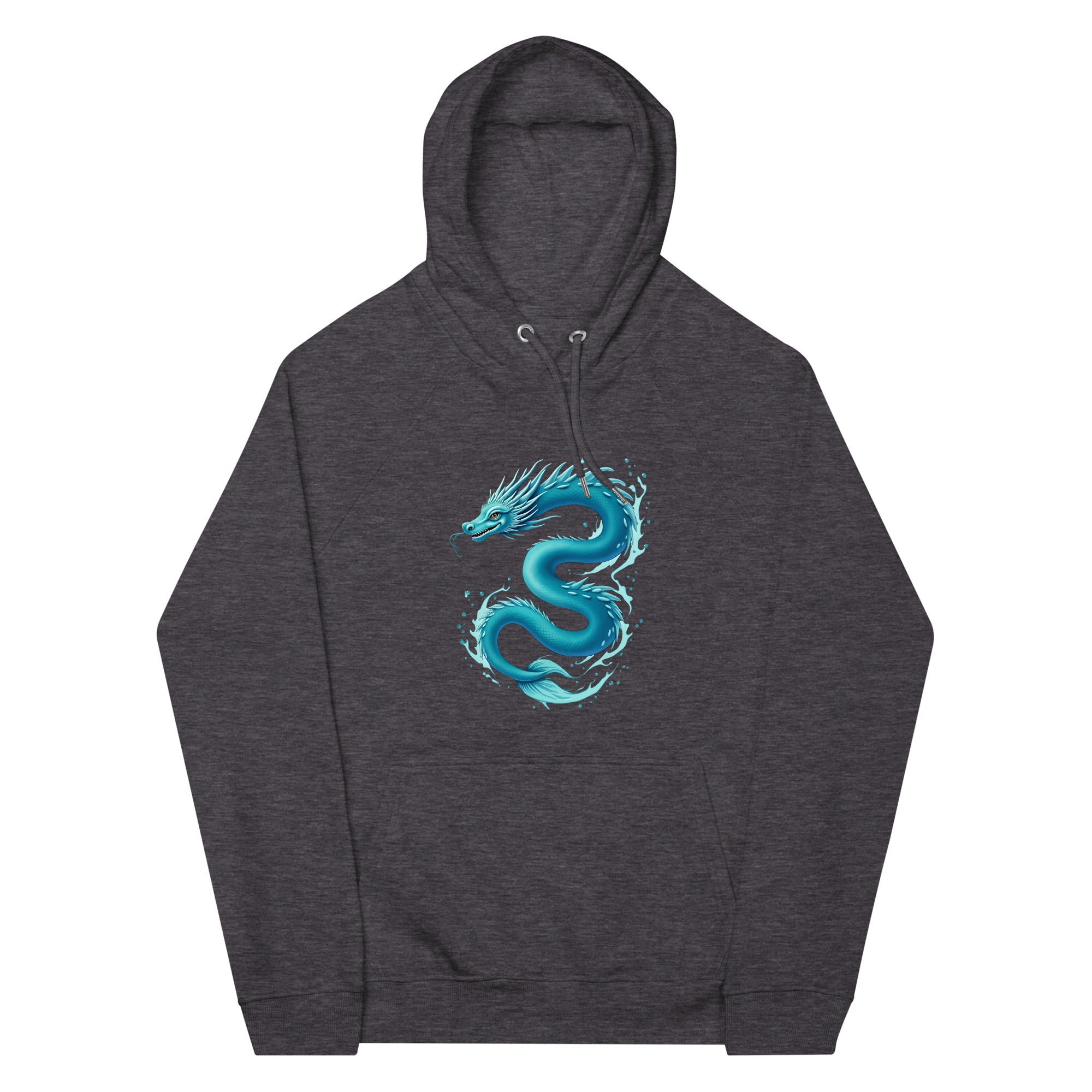 Unisex eco raglan hoodie - Elite Water Dragon Hoodie – Cosmic Power for Champions by printfluence.net
