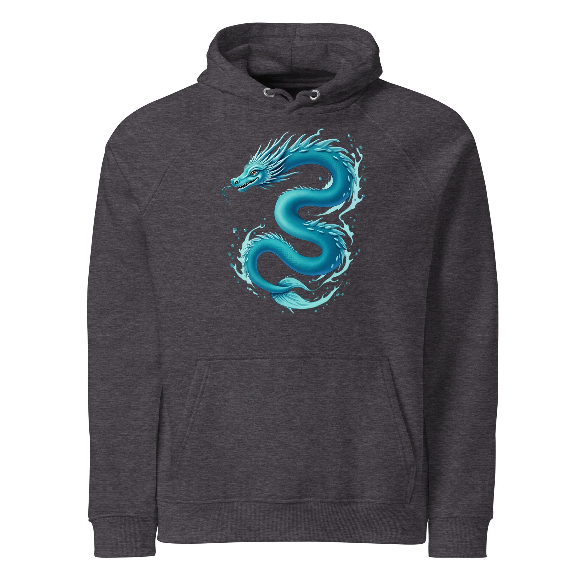 Unisex eco raglan hoodie - Elite Water Dragon Hoodie – Cosmic Power for Champions by printfluence.net