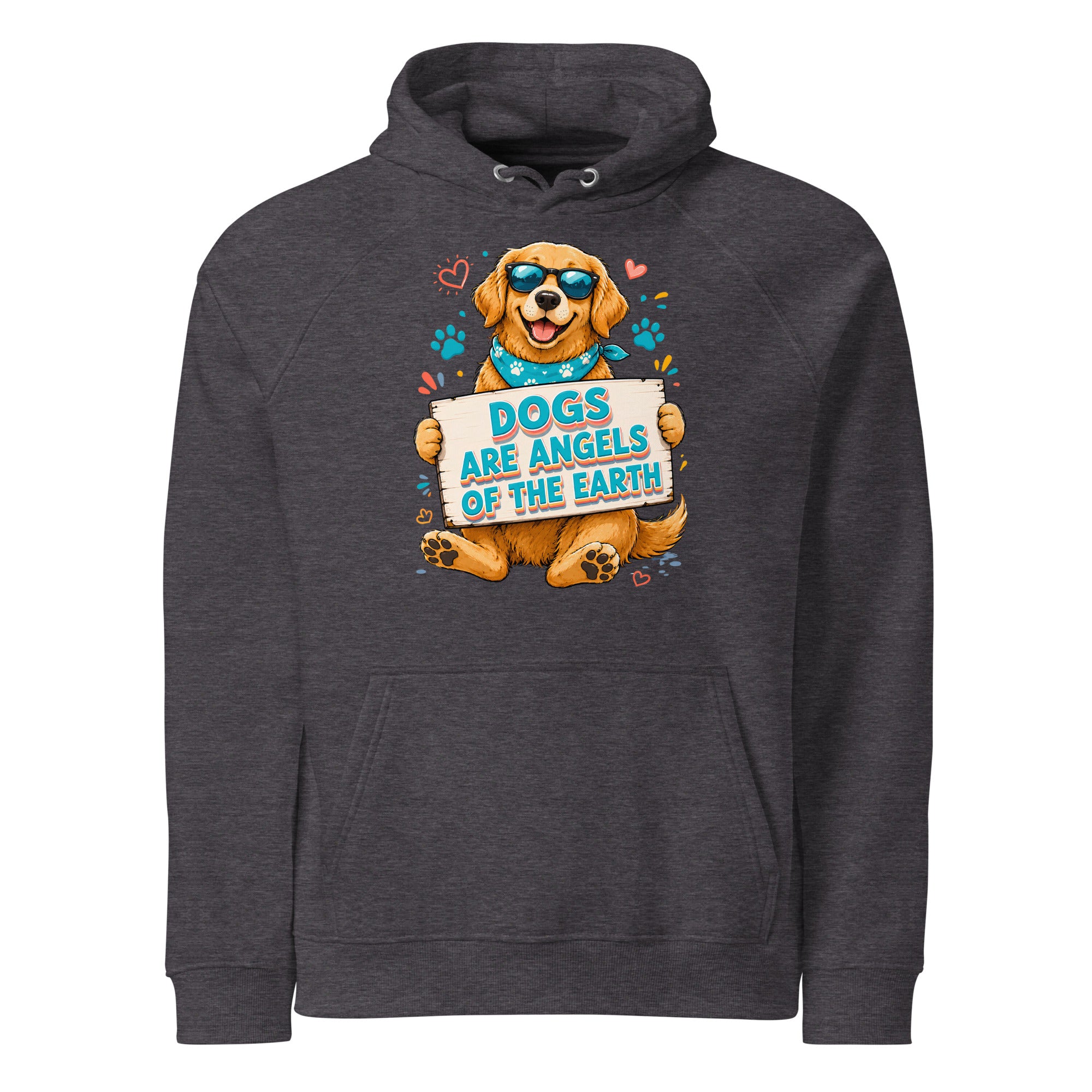 Elite Dogs Are Angels - Premium Luxury Golden Retriever Dog Lovers Eco Raglan Hoodie by printfluence.net