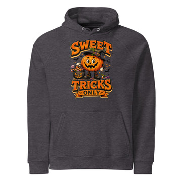 Vintage Halloween Pumpkin Horror & Mystery Unisex Eco Raglan Hoodie by printfluence.net