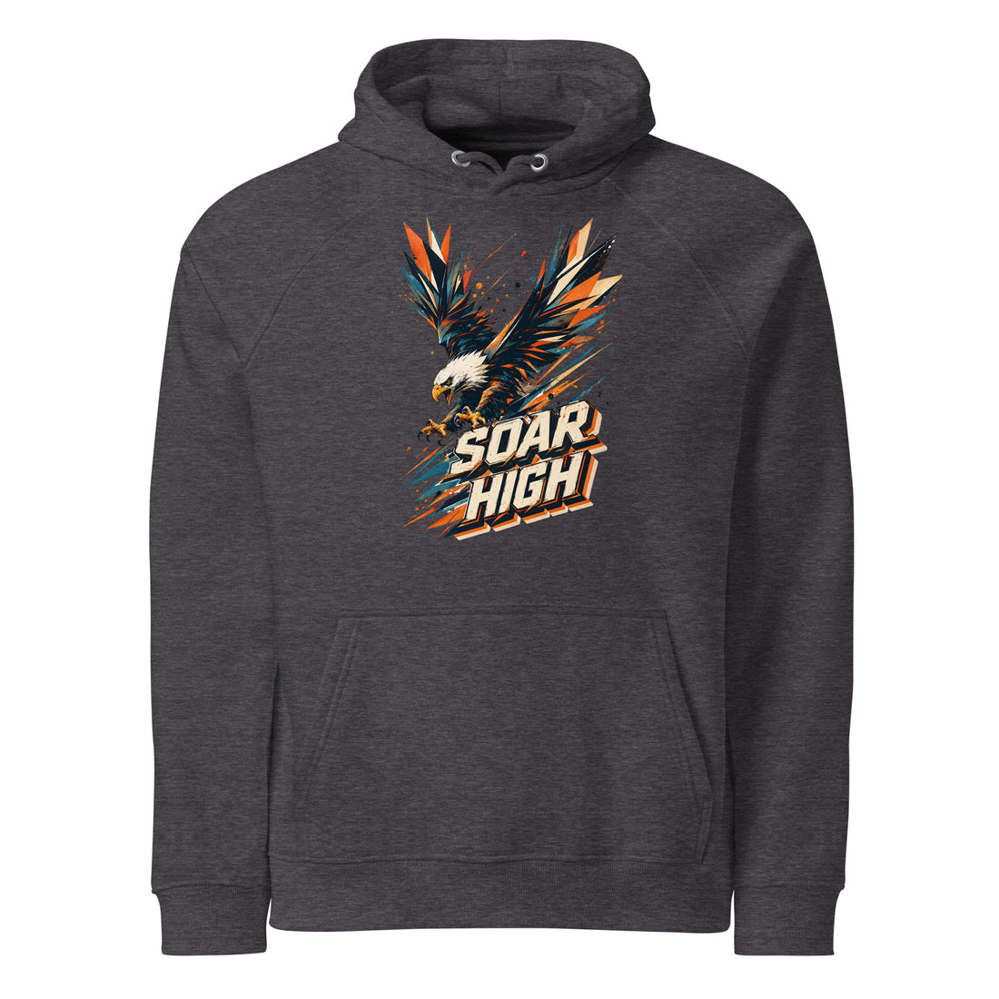 Eagle Lovers Soar High Unisex Eco Raglan Hoodie H-18 by printfluence.net