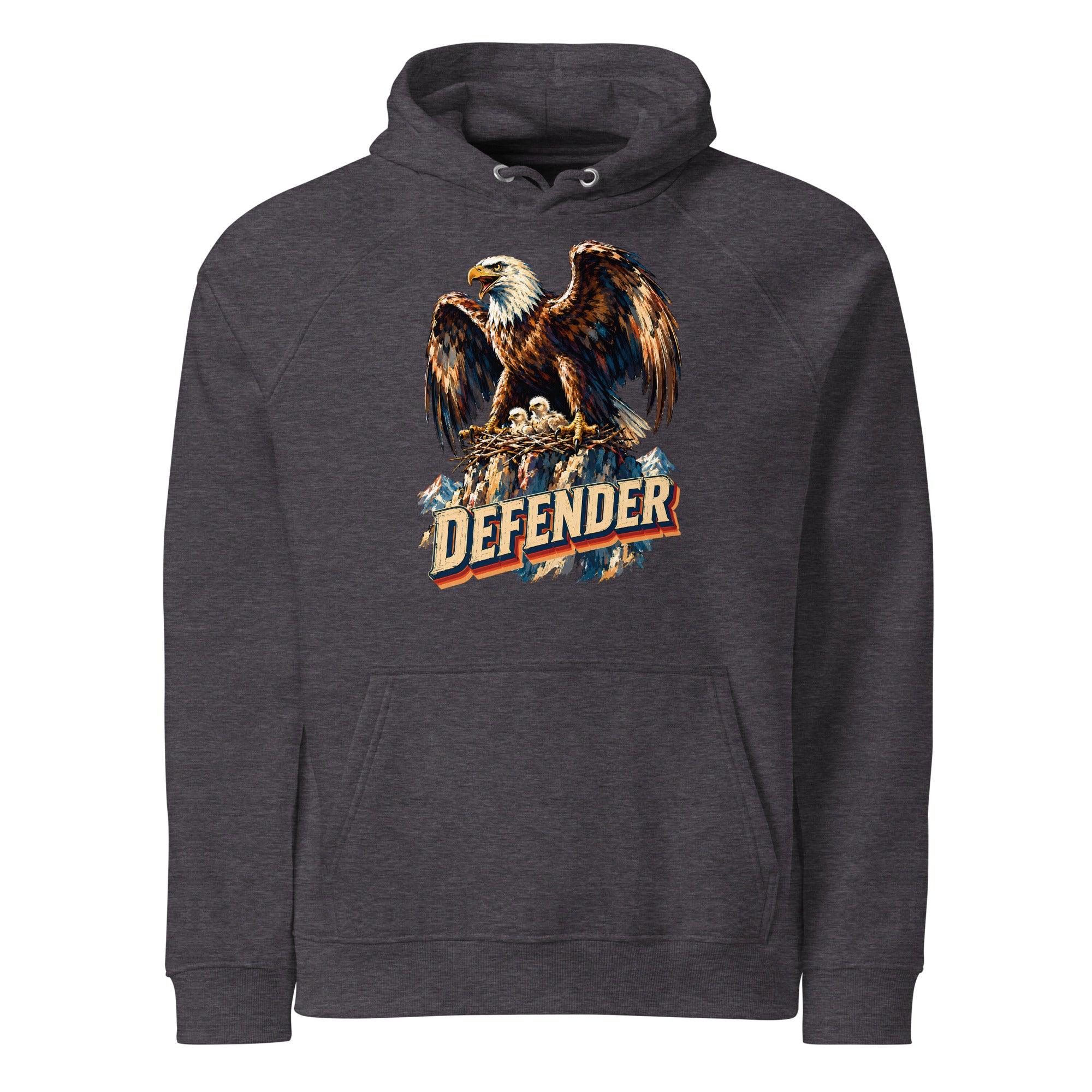 Eagle Lovers Defender Nest Vintage Eco Raglan Hoodie Unisex by printfluence.net