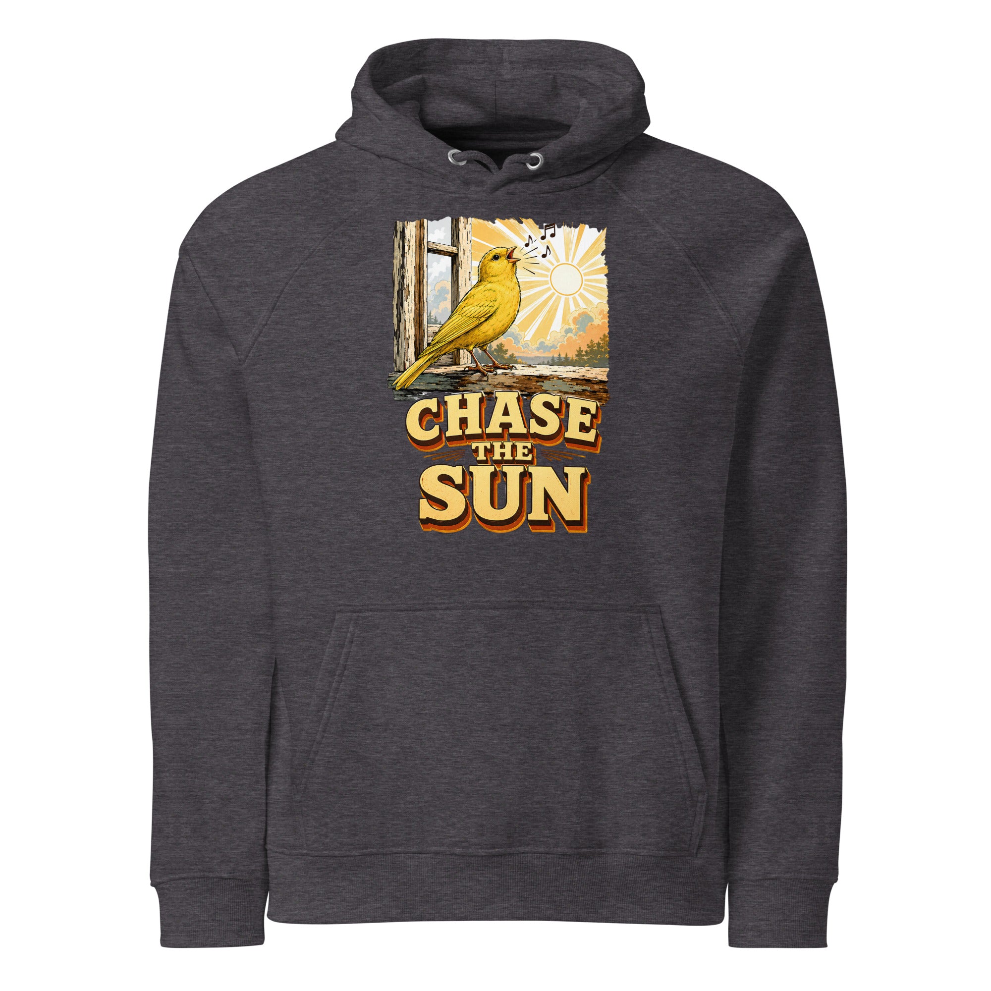 Vintage Chase The Sun Eco Raglan Hoodie Canary Lovers Hooded Sweatshirt H18 by printfluence.net